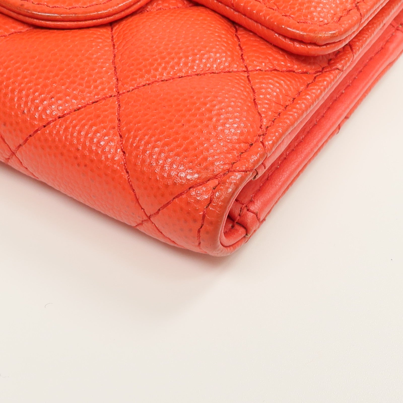 CHANEL 牛皮皮革Wallet金扣錢包