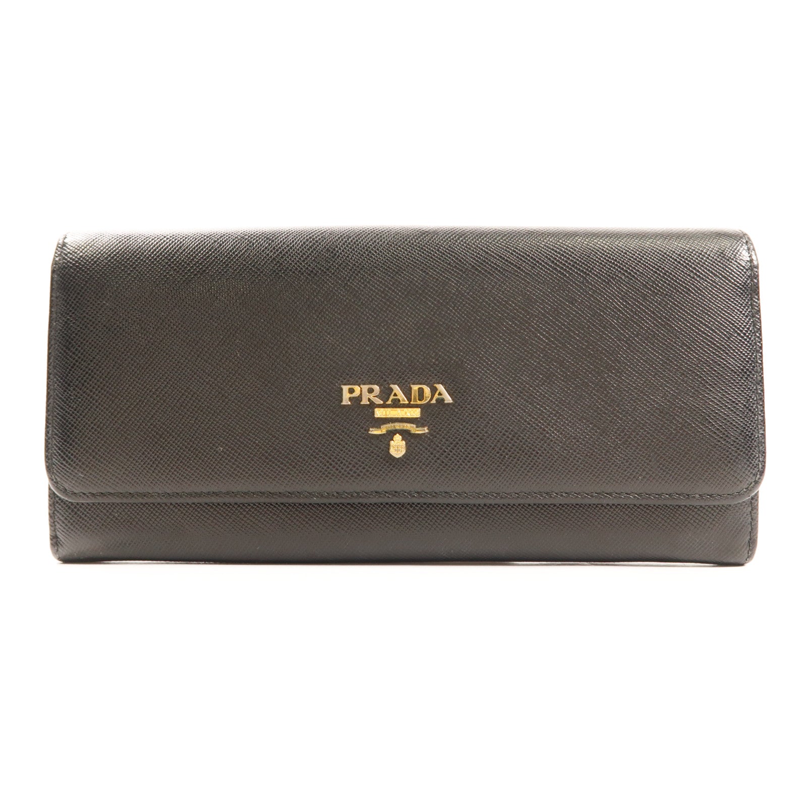 PRADA 牛皮皮革Long wallet金扣長錢包