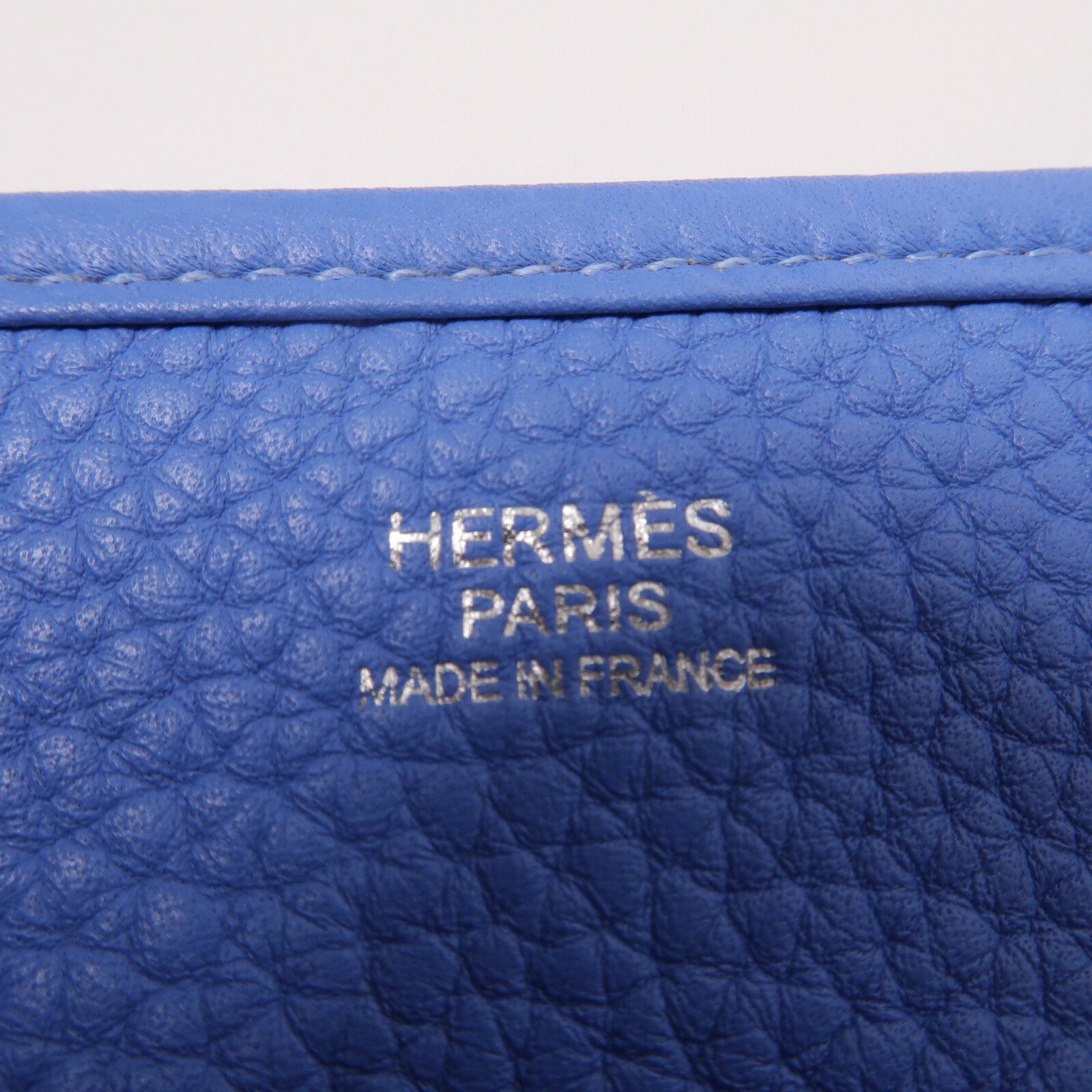 HERMES Clemence皮革Evelyne PM肩背袋Bleu Paradis