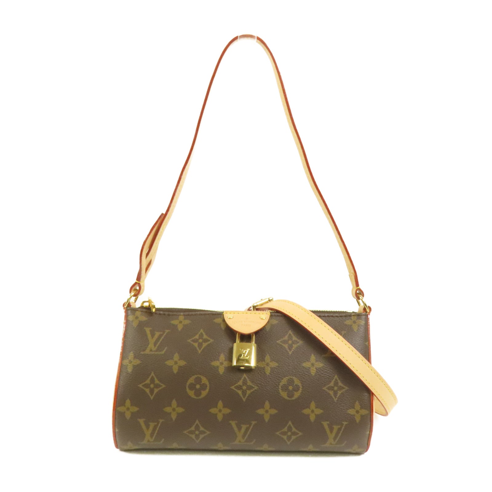 LOUIS VUITTON Monogram Pochette Tirette金扣手挽肩背兩用袋