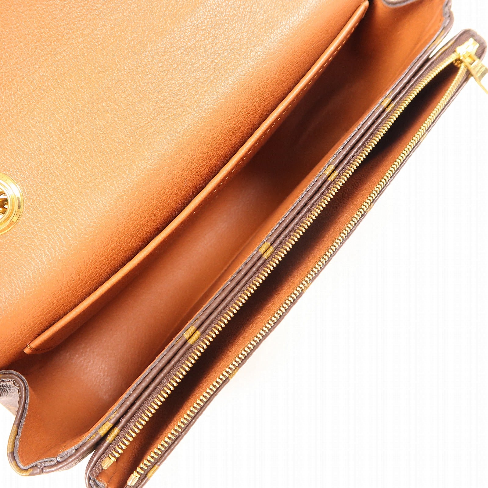 LOUIS VUITTON Monogram Marceau金扣鏈帶肩背袋棕色