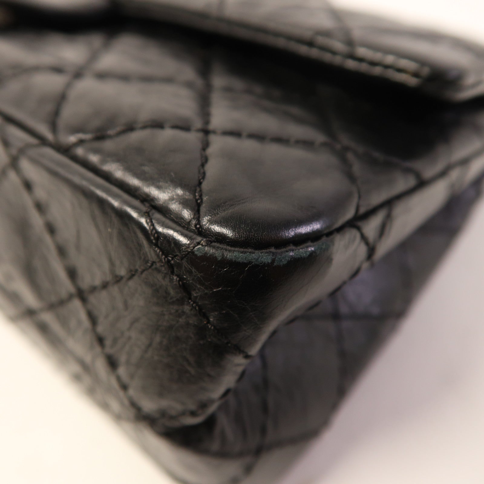 CHANEL 牛皮皮革2.55銀扣鏈帶肩背袋