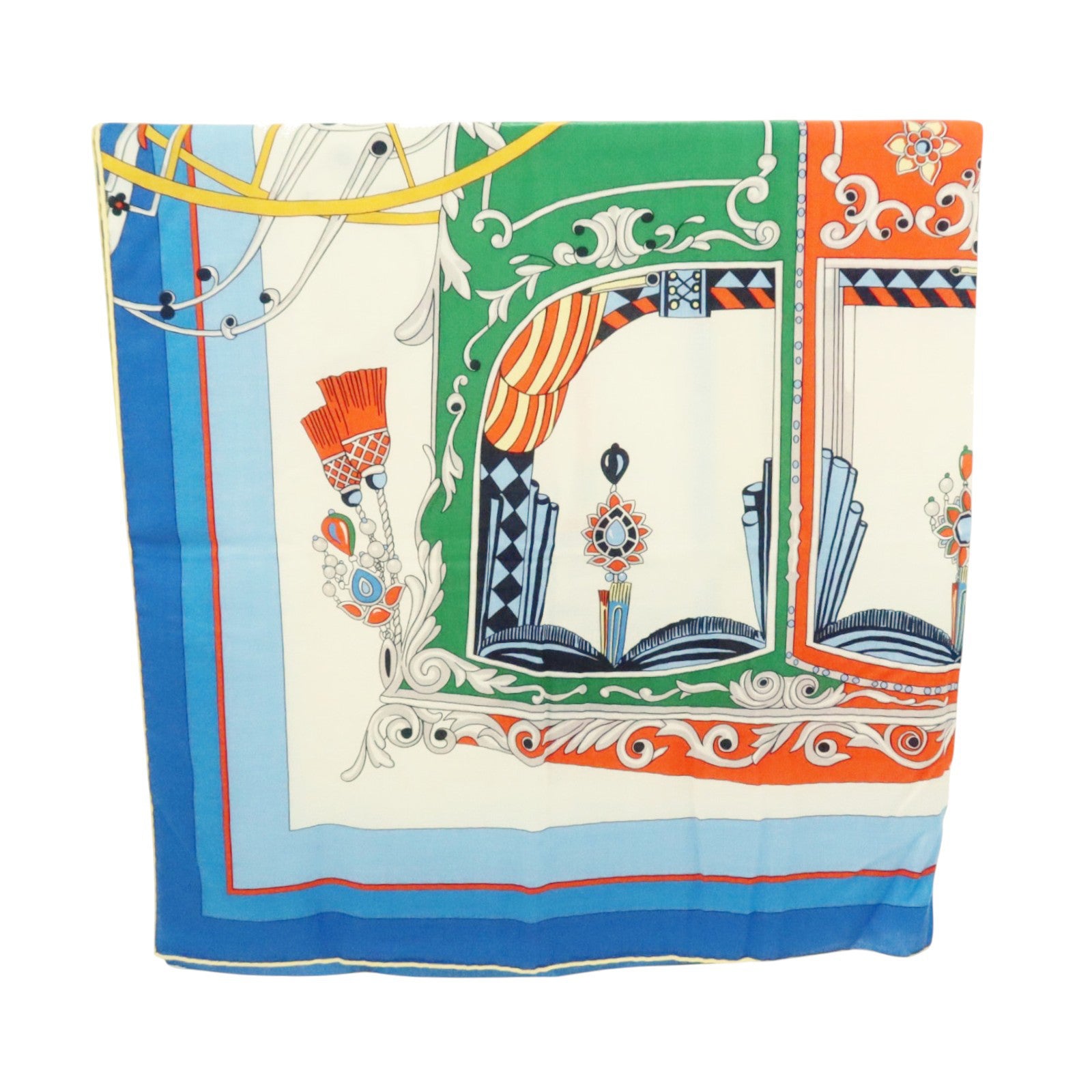 HERMES 羊絨/絲質Scarf 140x140絲巾