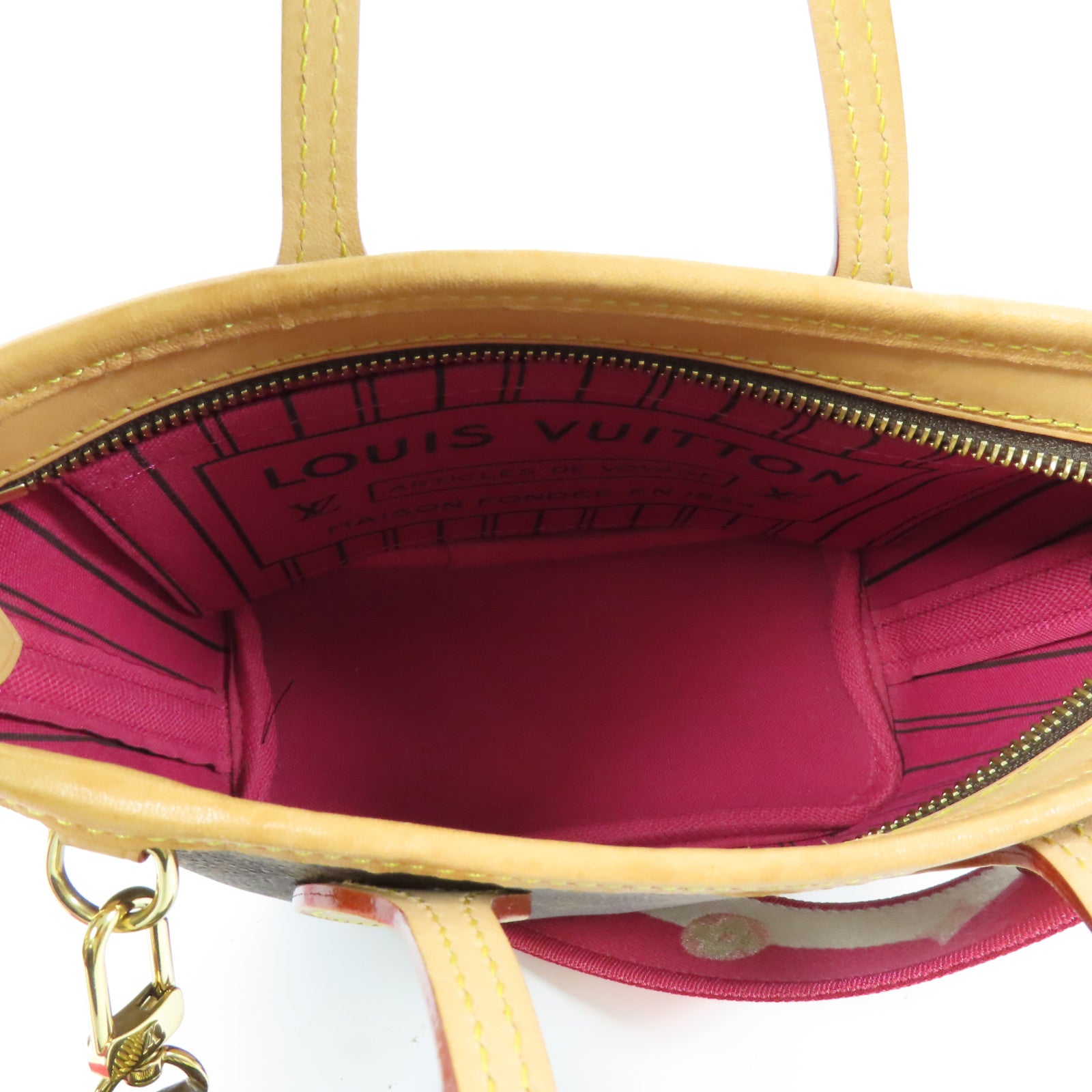 LOUIS VUITTON Monogram Neverfull BB金扣手挽肩背兩用袋