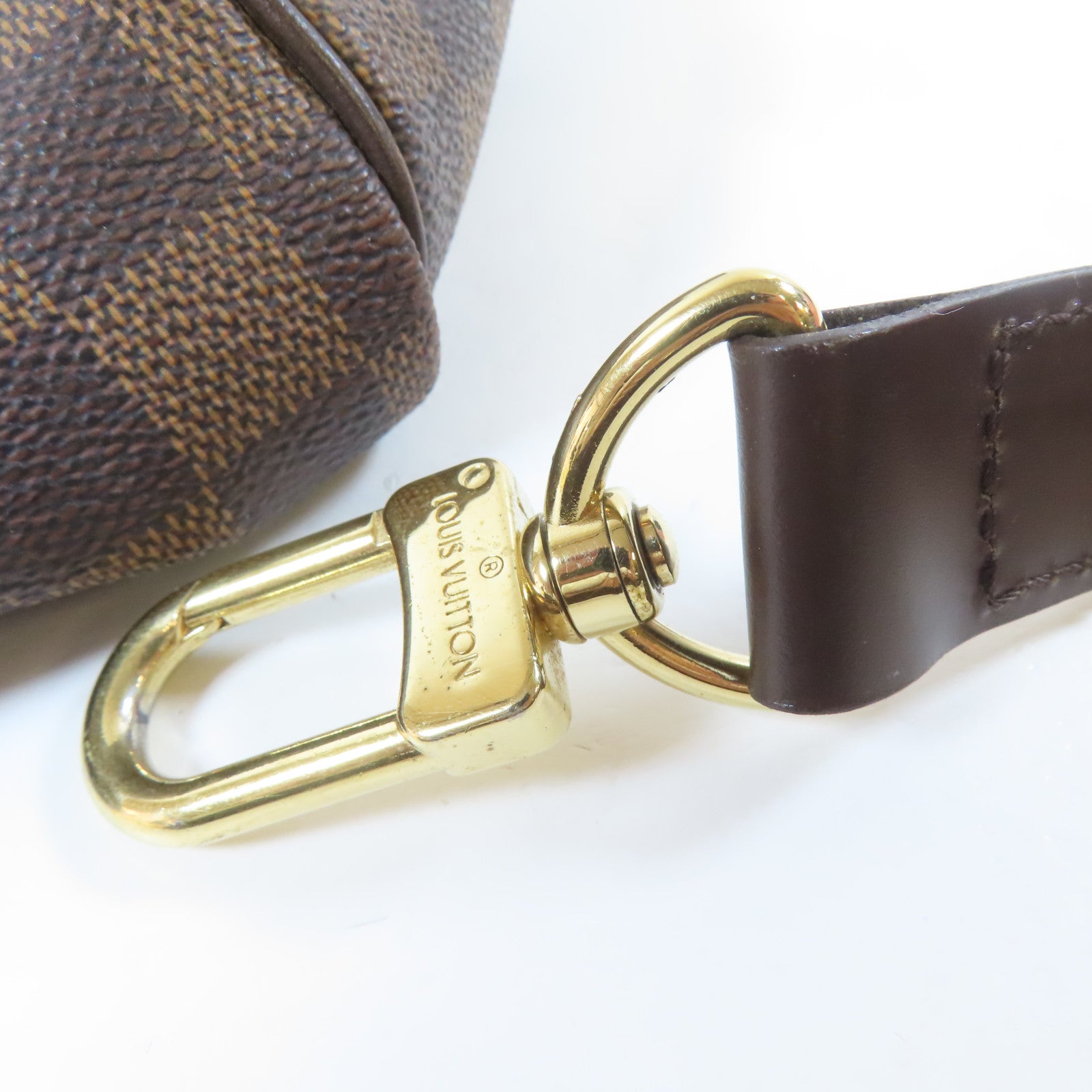 LOUIS VUITTON Damier Keepall Bandouliere 45金扣手挽袋啡色