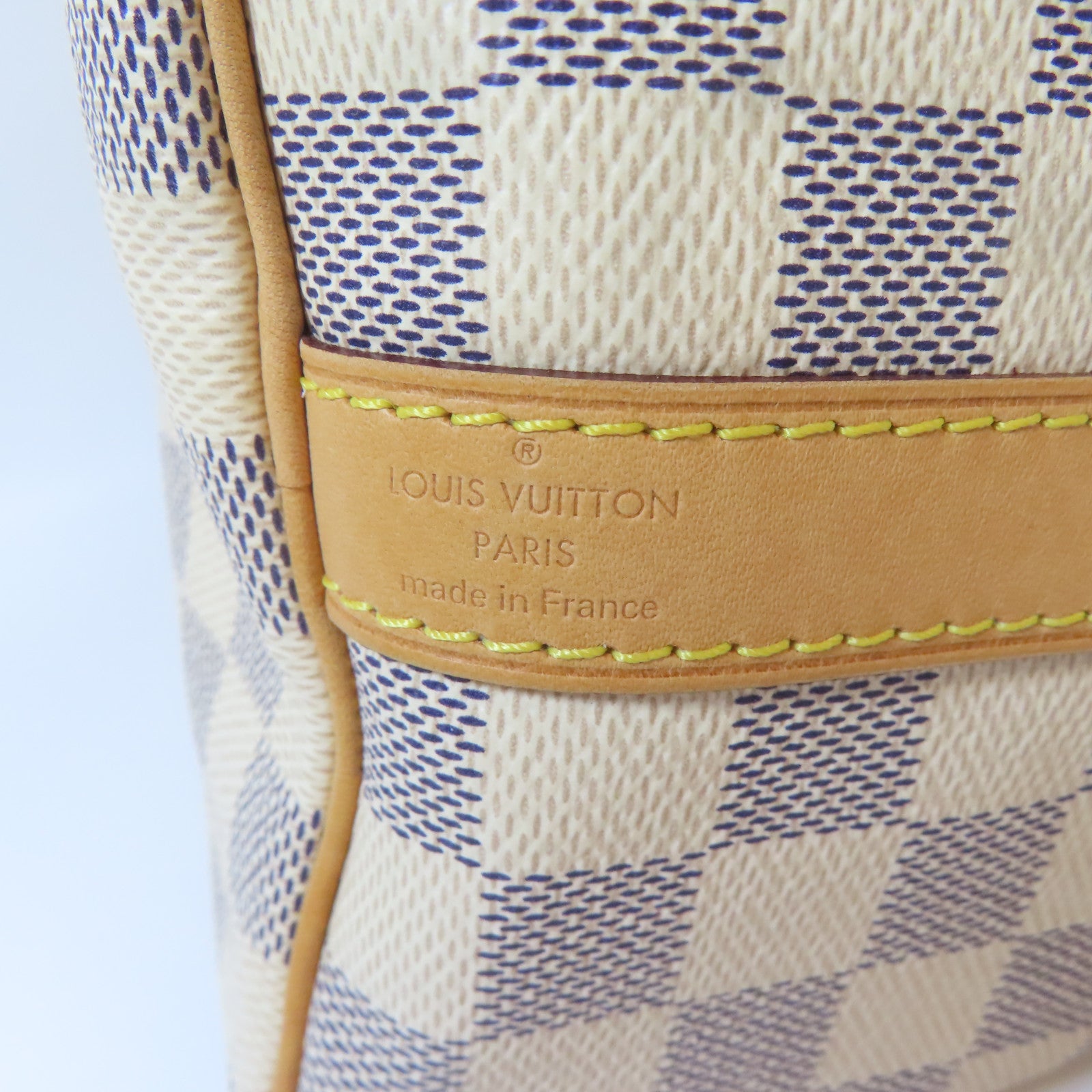 LOUIS VUITTON 【激減優惠】Damier Azur Speedy Bandouliere 30金扣手挽肩背兩用袋白色