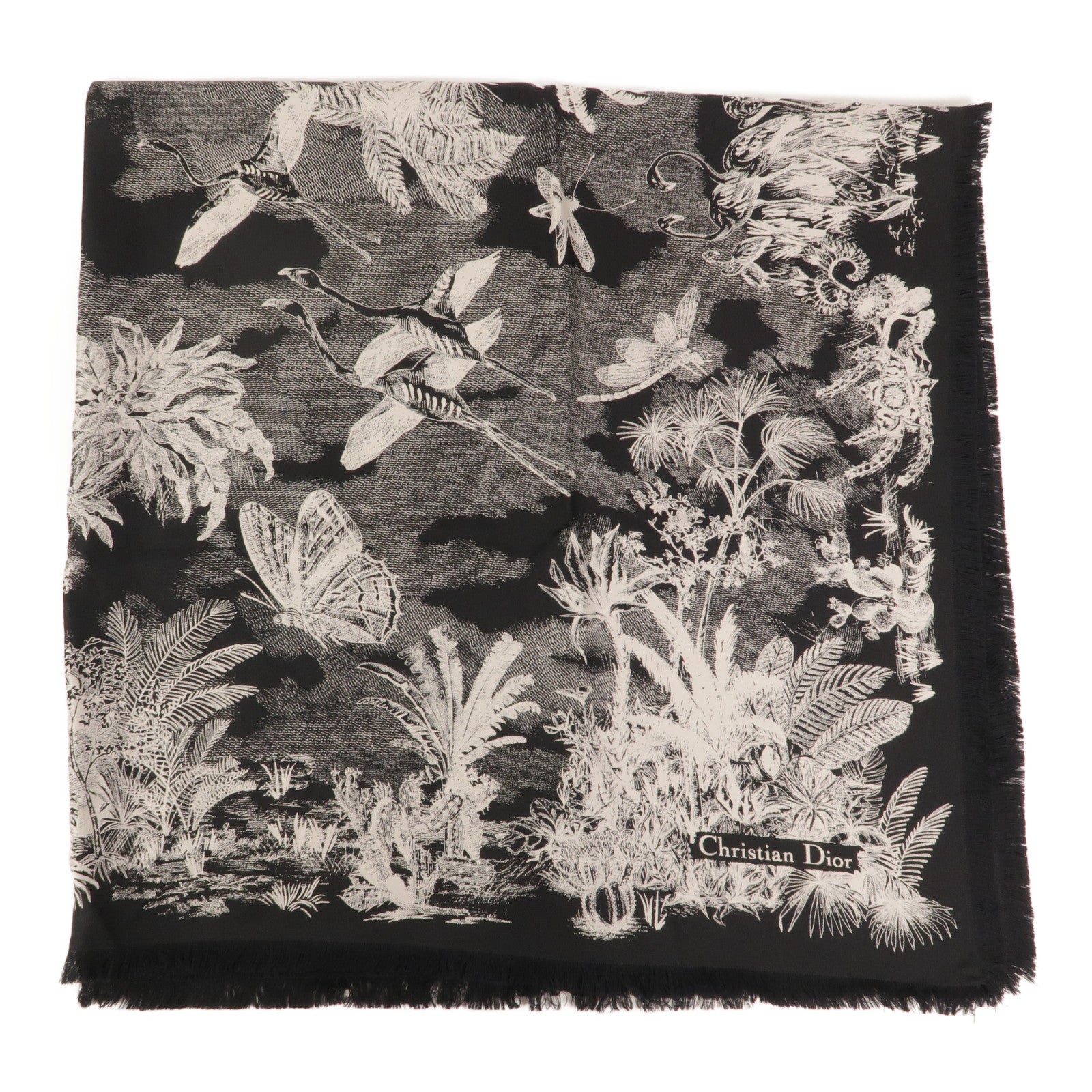 Dior 絲質Toile De Jouy Sauvage 90 Square Scarf絲巾