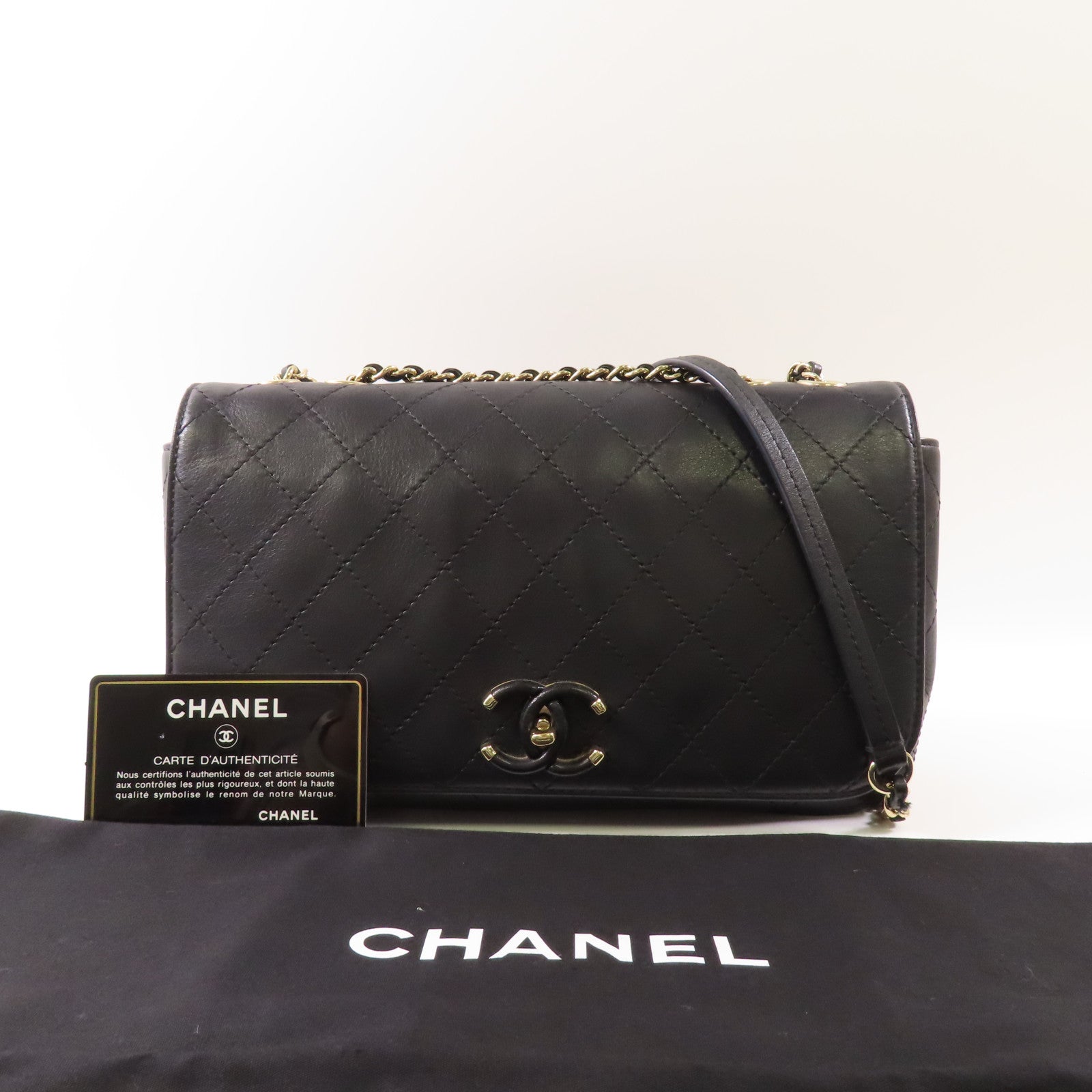 CHANEL【激減優惠】 牛皮皮革Chain Shoulder Bag金扣鏈帶肩背袋