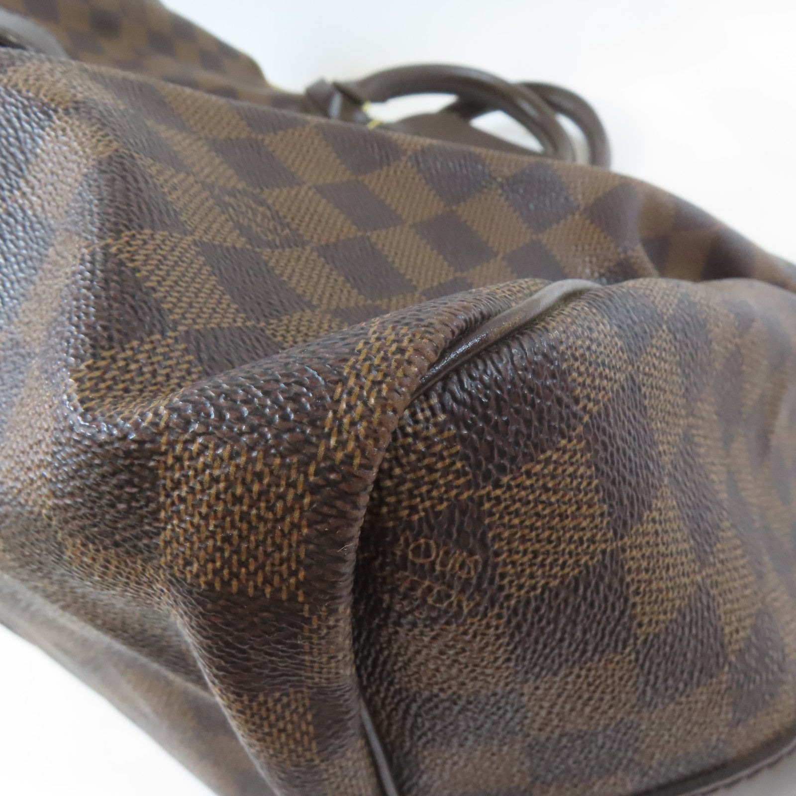 LOUIS VUITTON Damier Keepall Bandouliere 45金扣手挽袋啡色