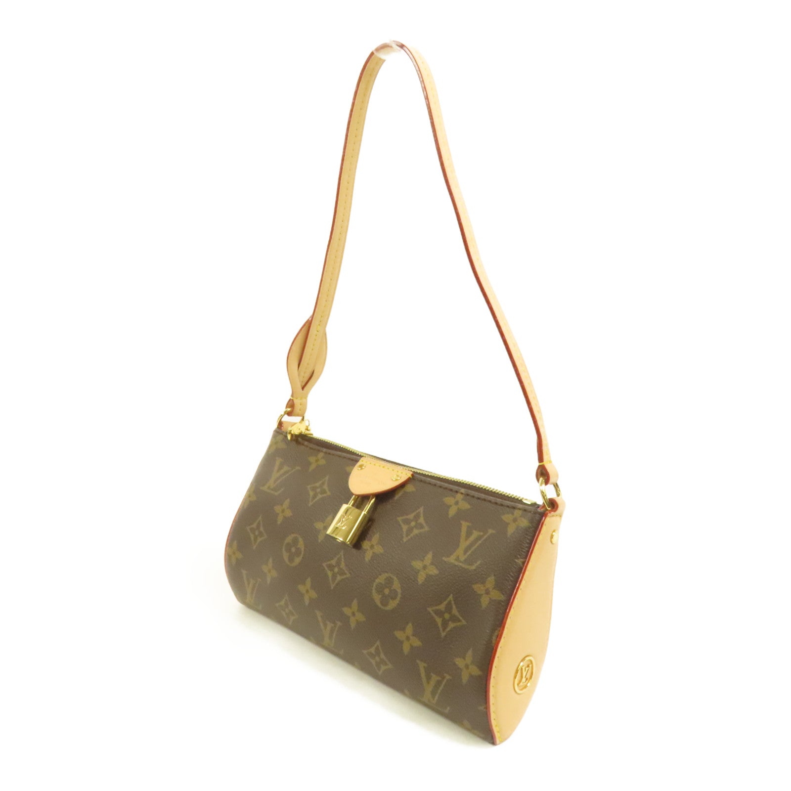 LOUIS VUITTON Monogram Pochette Tirette金扣手挽肩背兩用袋
