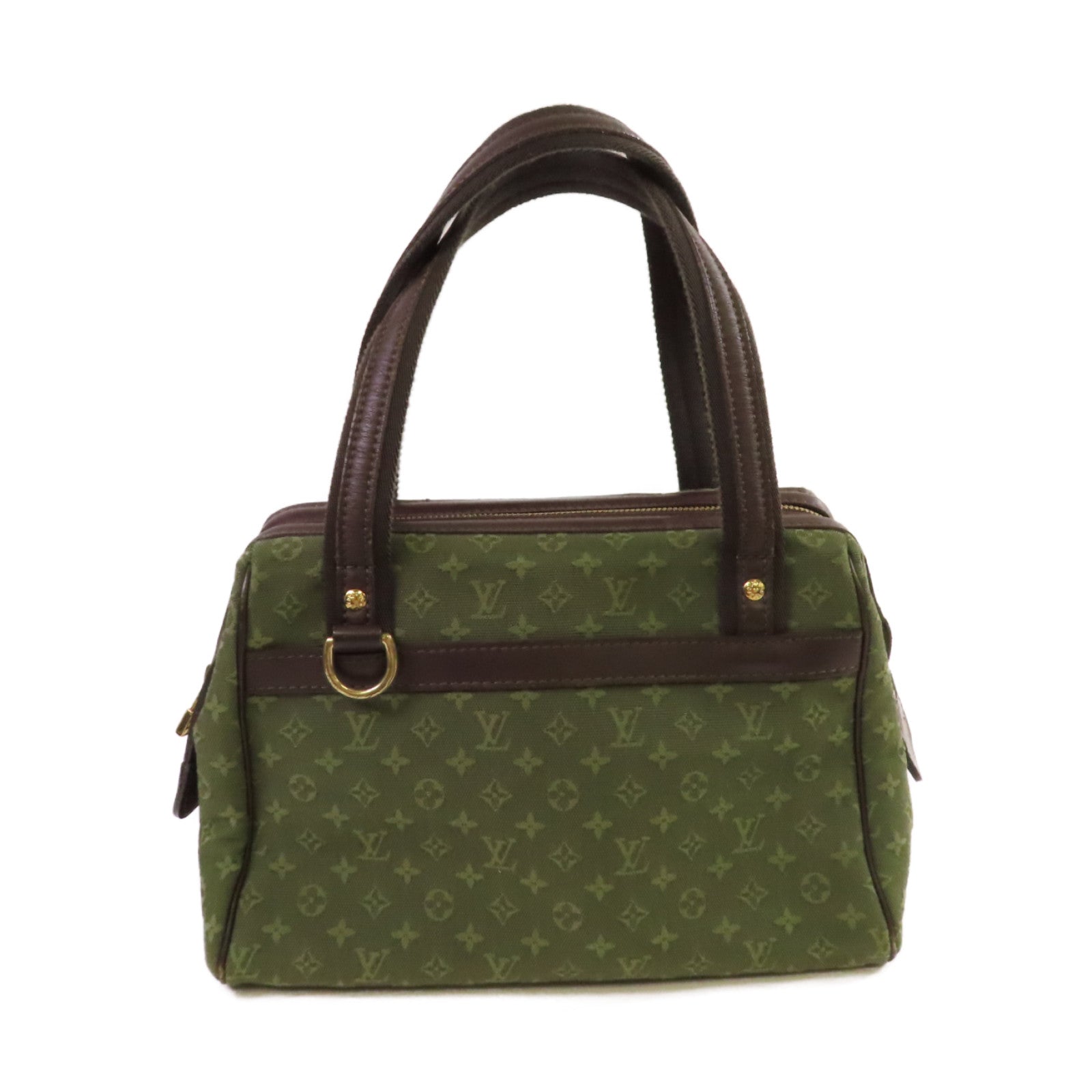 LOUIS VUITTON 【激減優惠】Monogram Mini Josephine PM Handbag金扣手挽袋軍綠色/啡色