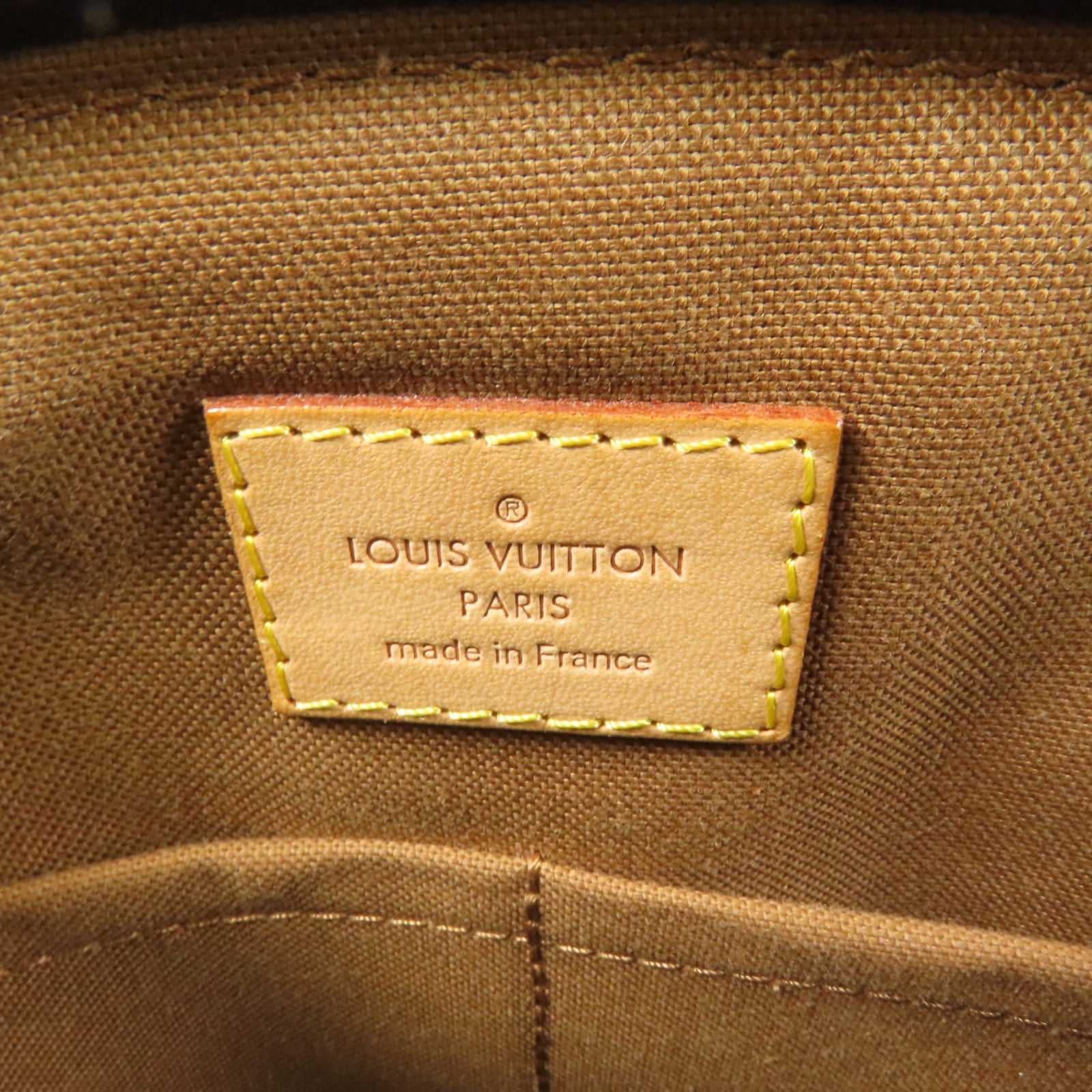 LOUIS VUITTON Monogram Tivoli PM金扣手挽袋棕色