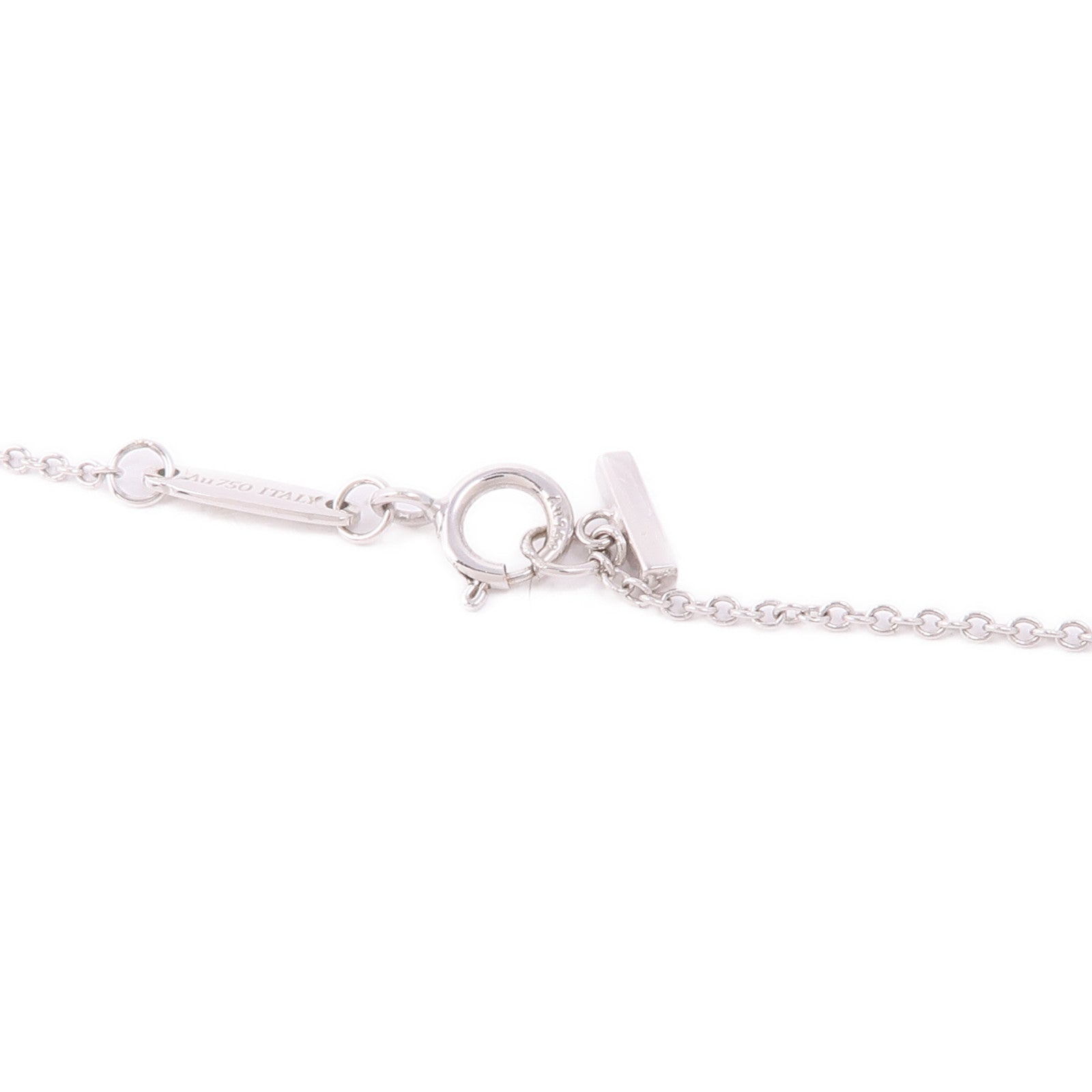 TIFFANY＆CO 18K白金T Smile Necklace項鍊