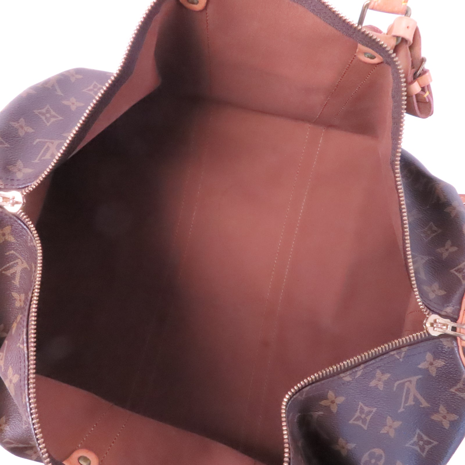 LOUIS VUITTON Monogram Keepall 55 Bandouliere金扣手挽肩背兩用袋啡色