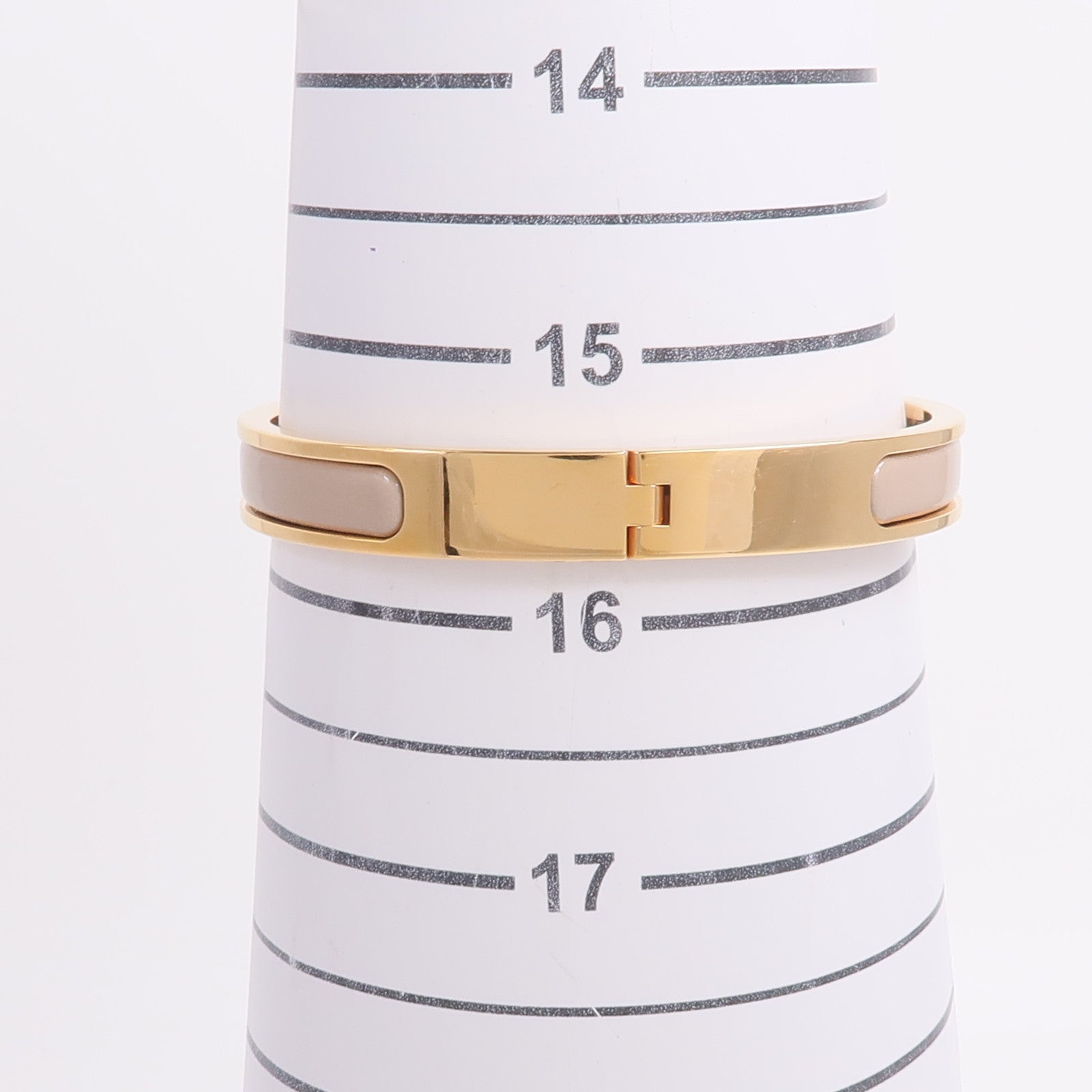 HERMES 金屬/琺瑯Mini Clic Chaine d'Ancre Bracelet手鐲Marron Glace