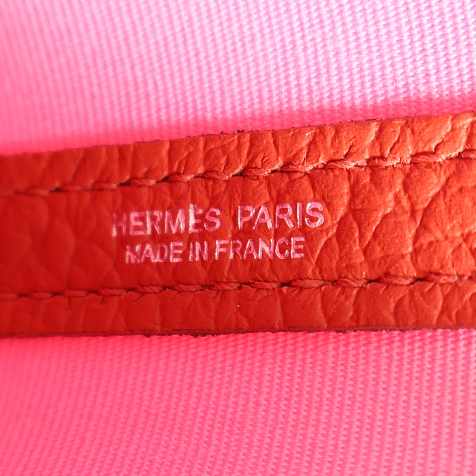 HERMES 帆布Garden File PM銀扣手挽肩背兩用袋