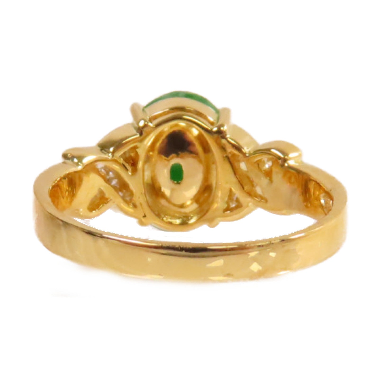JEWELRY 18K黃金/翡翠Jade Ring戒指US#5.75