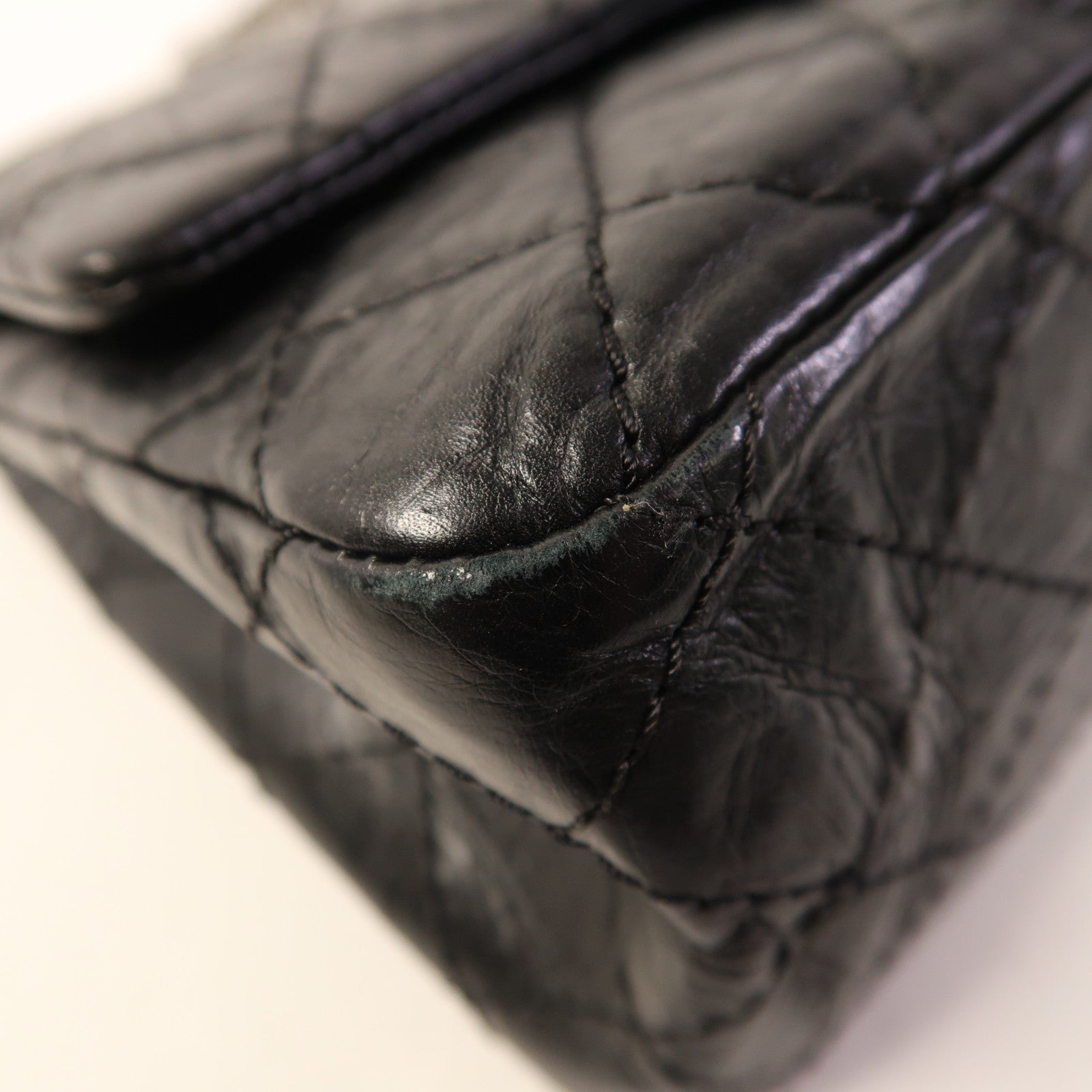 CHANEL 牛皮皮革2.55銀扣鏈帶肩背袋