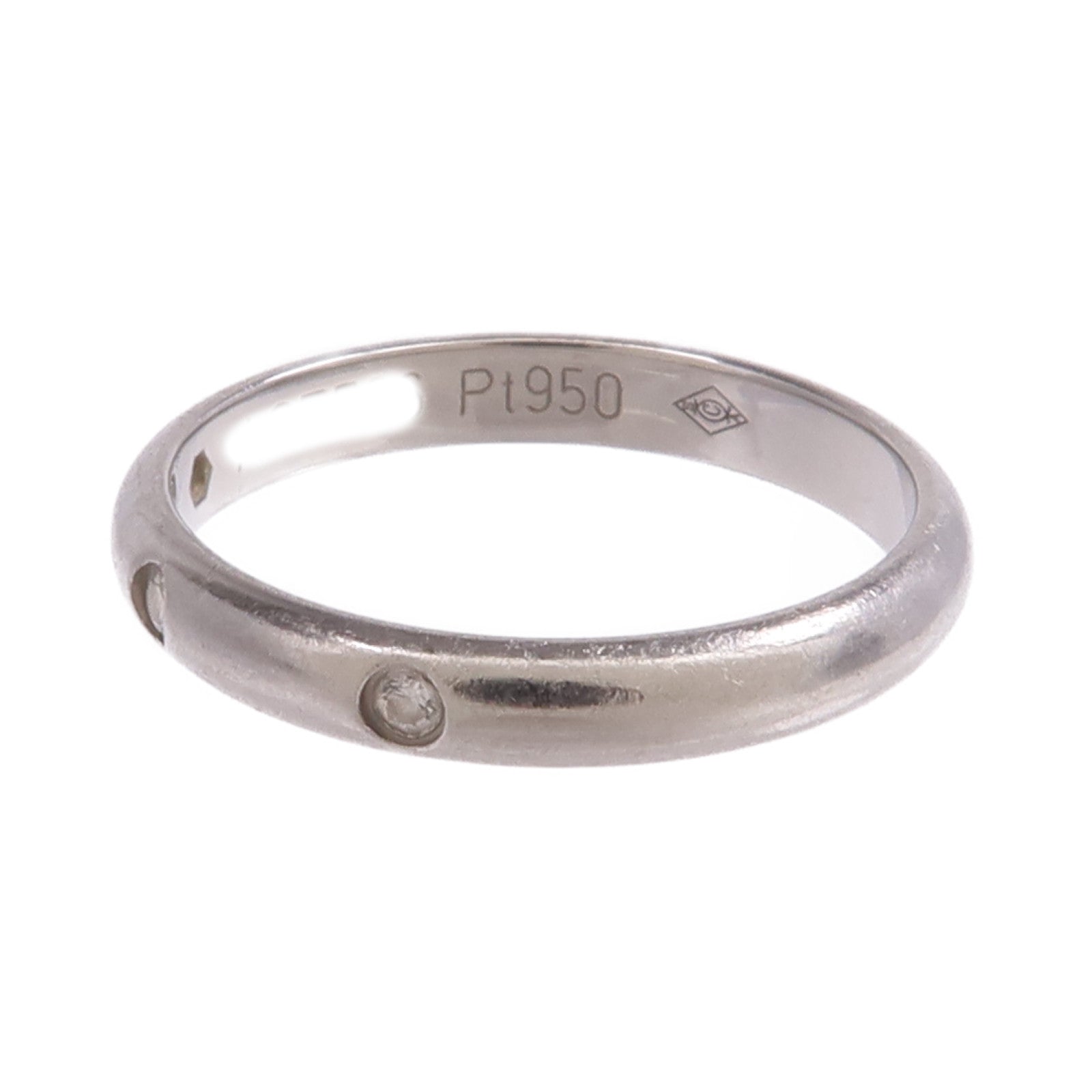 CARTIER PT950鉑金1895 Wedding Band鑽石戒指Cartier#47/US#4.25