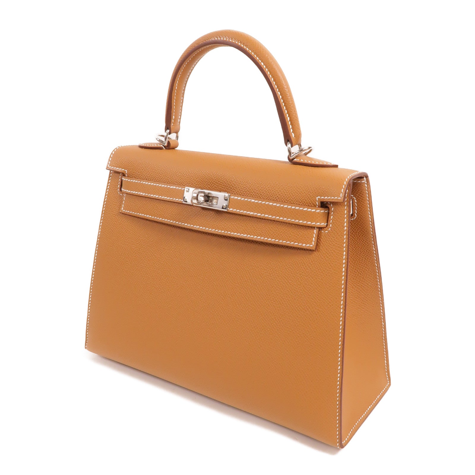 HERMES Epsom Sellier皮革Kelly 25手挽肩背兩用袋Gold