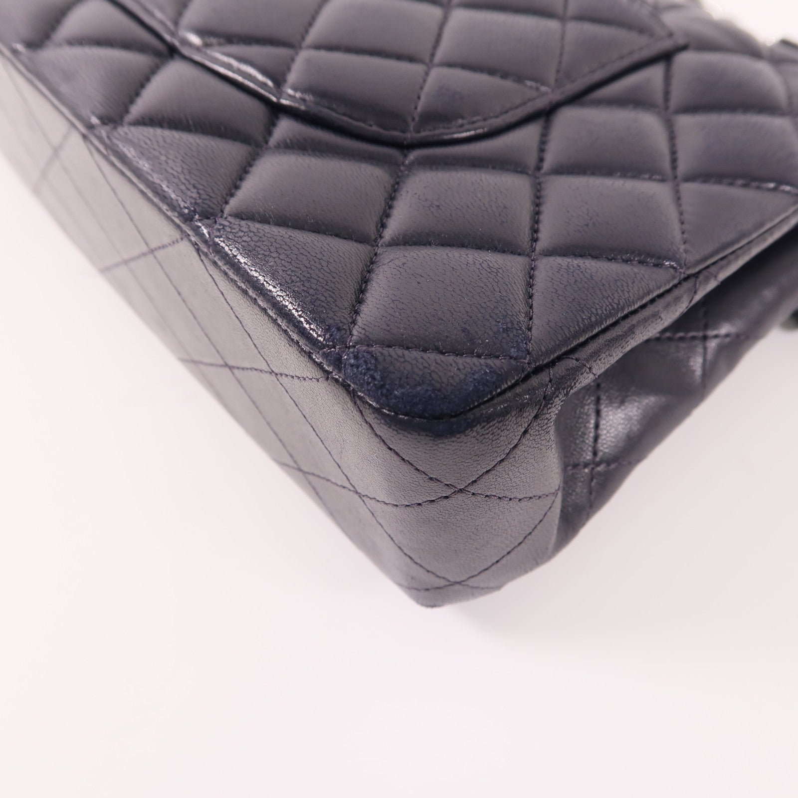 CHANEL 羊皮皮革Classic 25銀扣鏈帶肩背袋