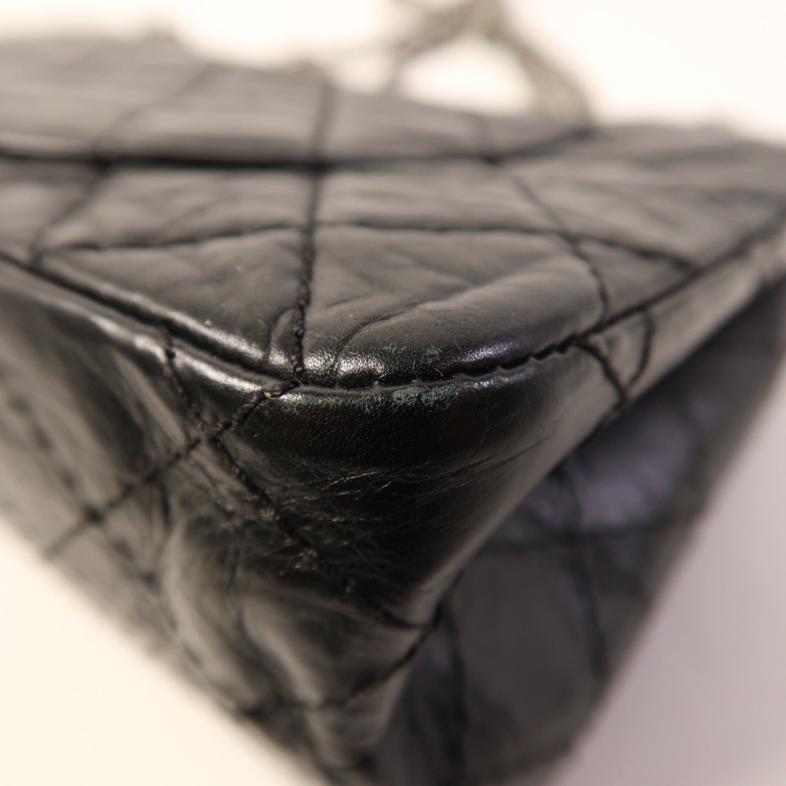 CHANEL 牛皮皮革2.55銀扣鏈帶肩背袋