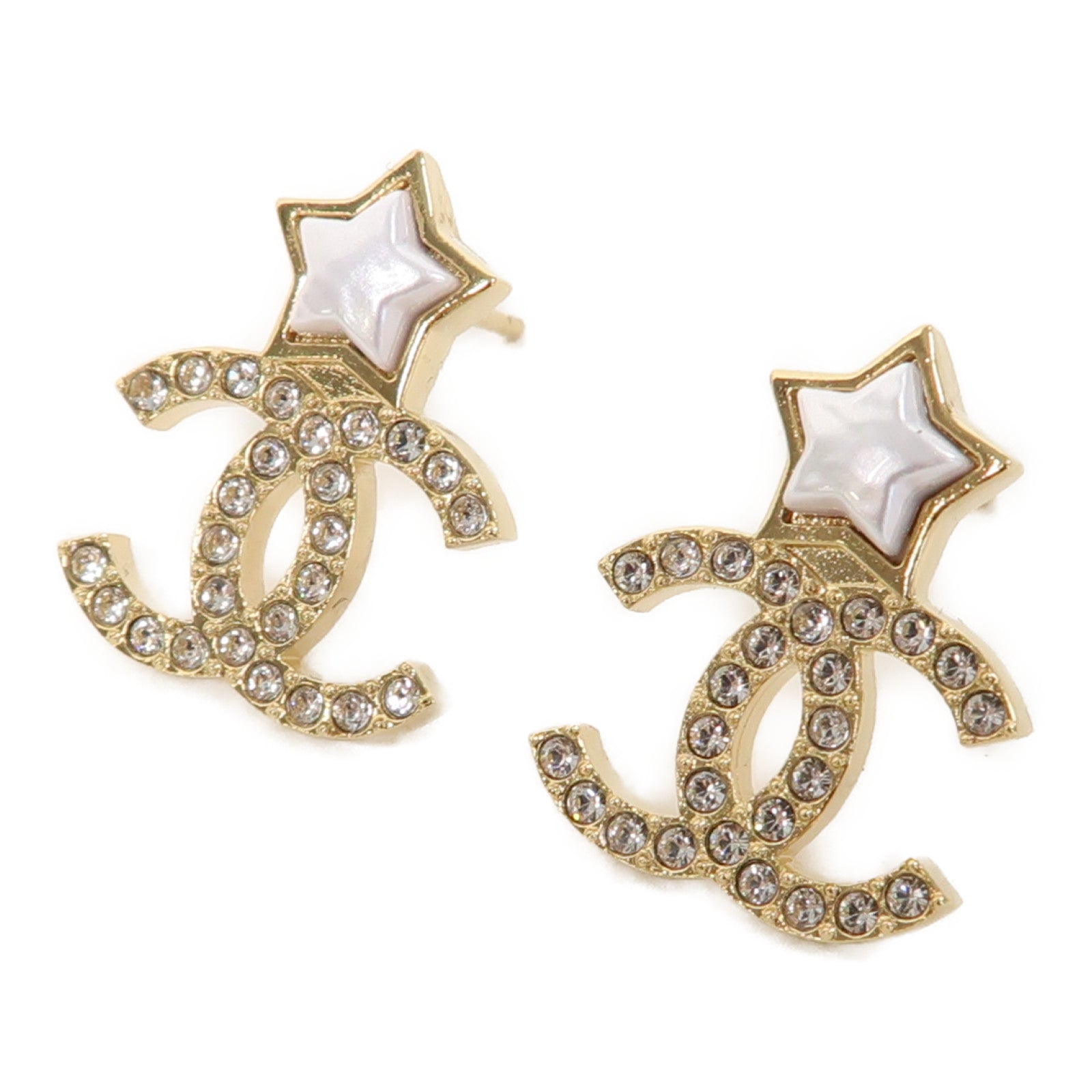 CHANEL 金屬Earrings耳環金色