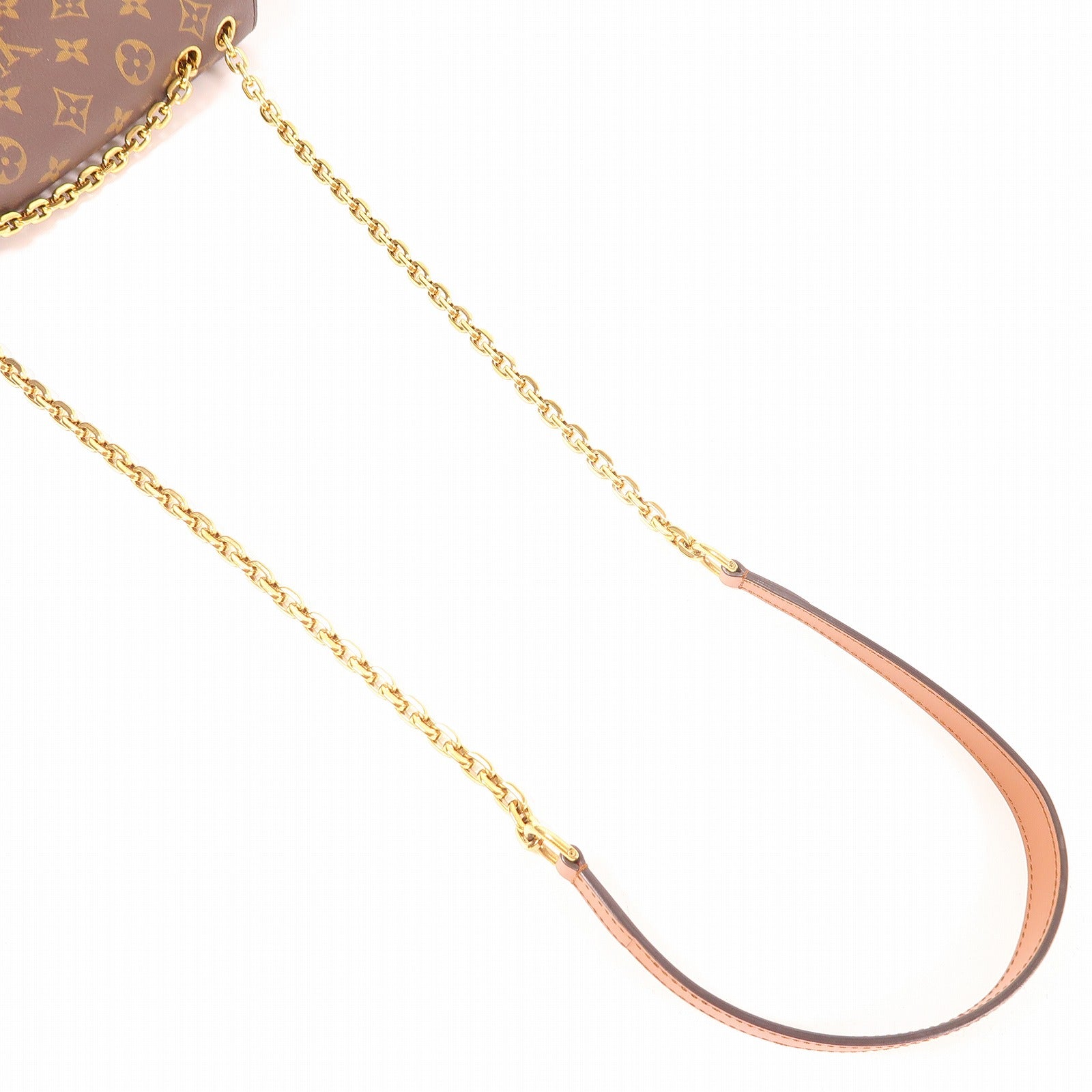 LOUIS VUITTON Monogram Marceau金扣鏈帶肩背袋棕色