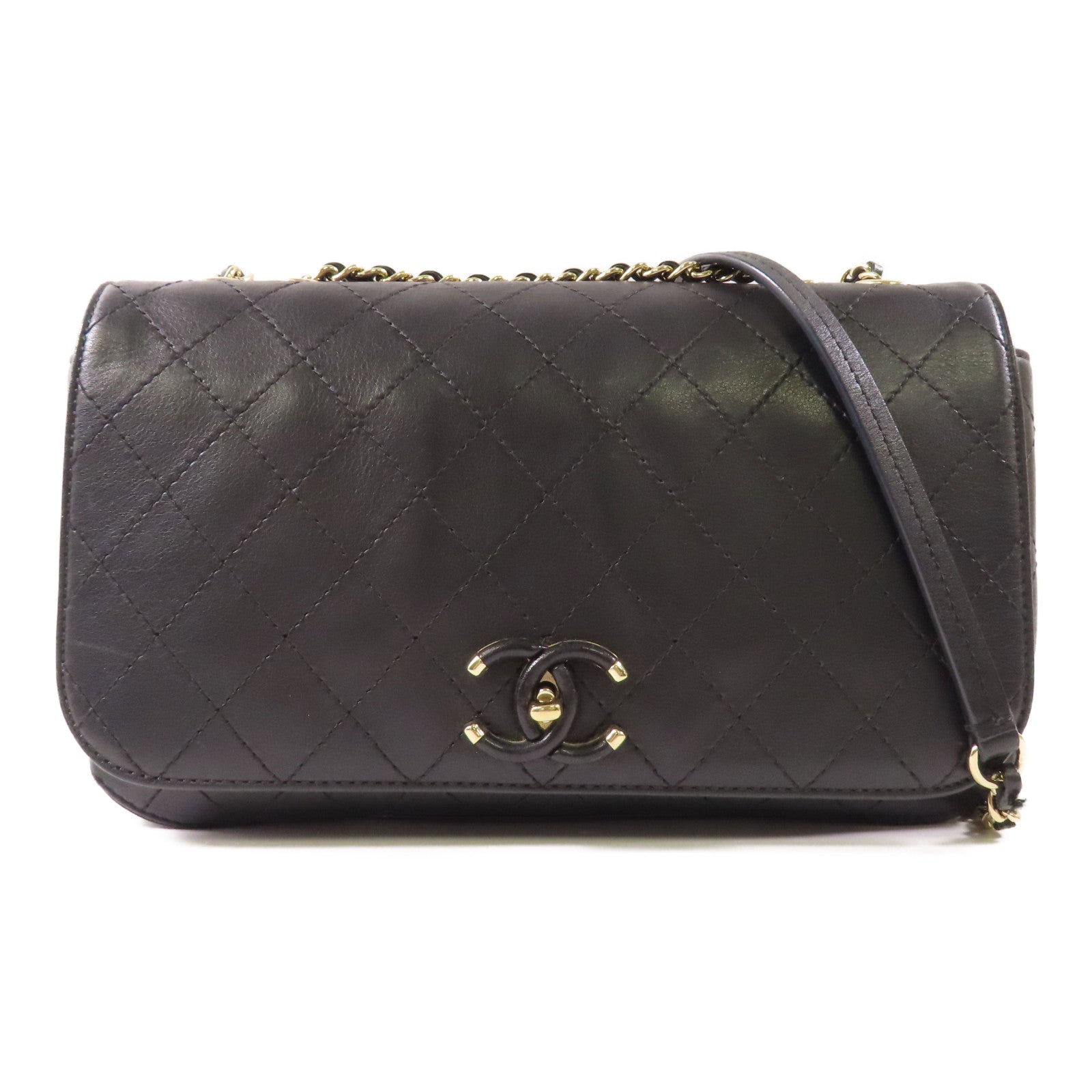 CHANEL【激減優惠】 牛皮皮革Chain Shoulder Bag金扣鏈帶肩背袋