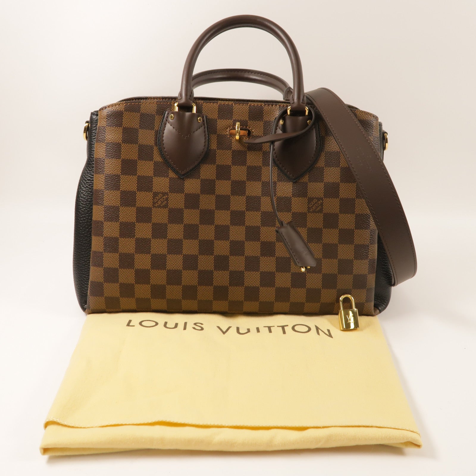 LOUIS VUITTON Damier Normandy金扣手挽肩背兩用袋