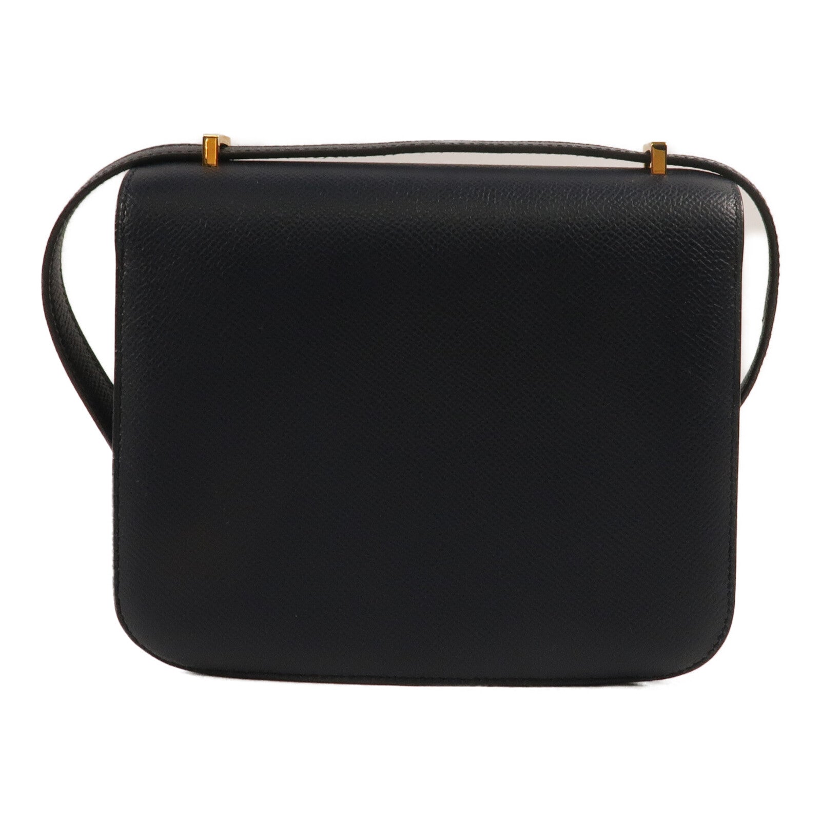 HERMES Epsom皮革Constance Mini肩背袋Bleu Indigo
