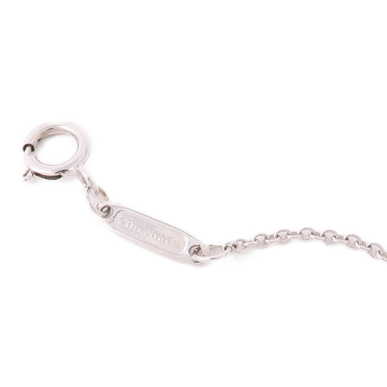 TIFFANY＆CO 18K白金T Smile Necklace項鍊