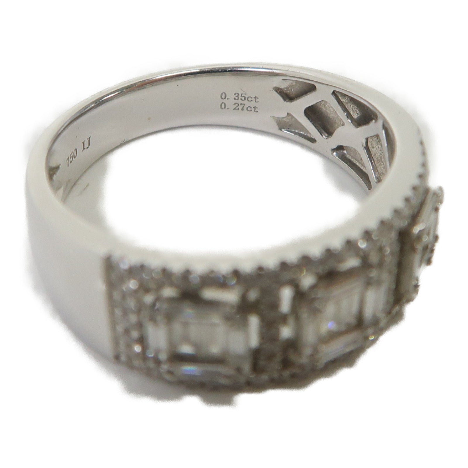 JEWELRY 18K白金Diamond Ring 0.35ct/0.27ct鑽石戒指US#7