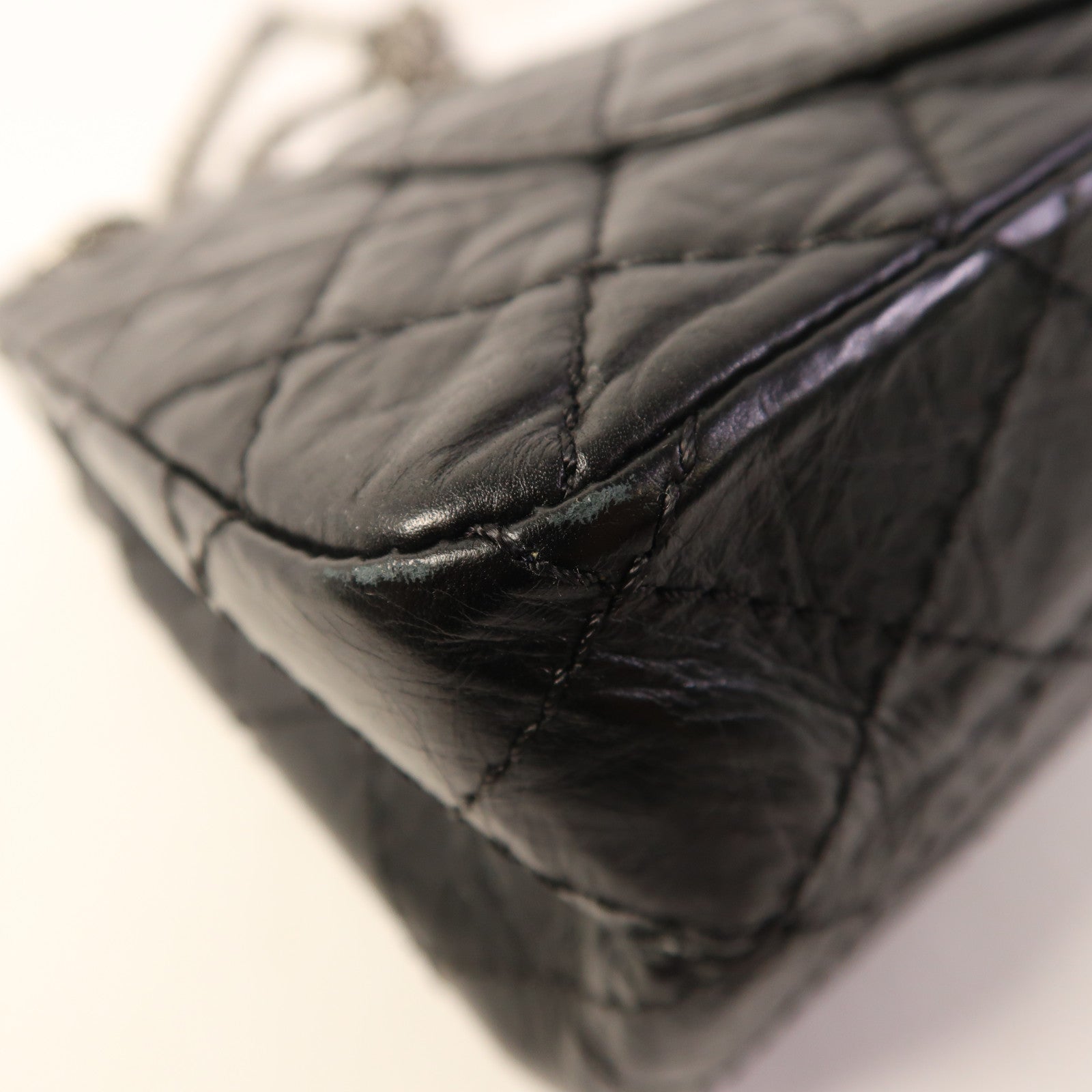 CHANEL 牛皮皮革2.55銀扣鏈帶肩背袋