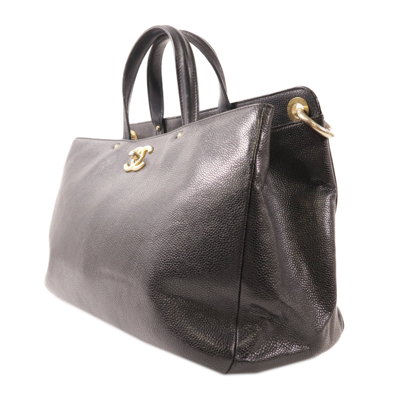 CHANEL 牛皮皮革2Way Shoulder Bag金扣手挽肩背兩用袋