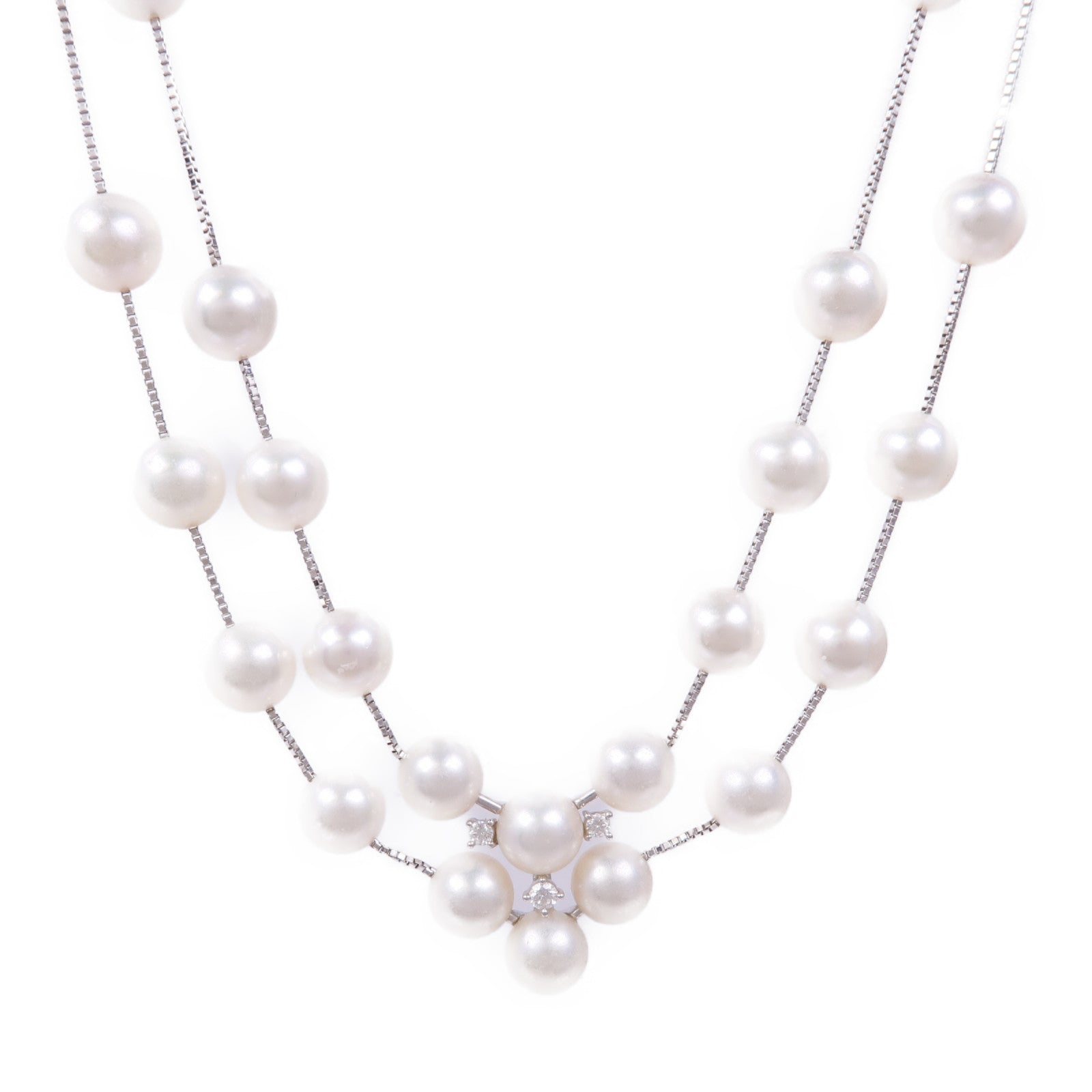 TASAKI 18K白金Pearl/Diamond Necklace珍珠/鑽石項鍊