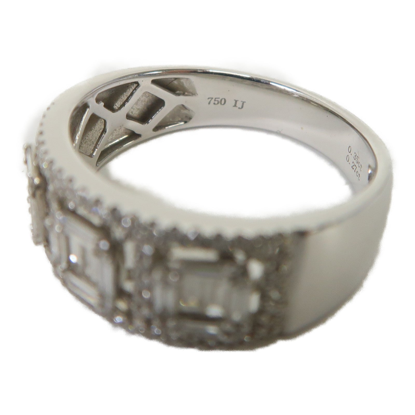 JEWELRY 18K白金Diamond Ring 0.35ct/0.27ct鑽石戒指US#7
