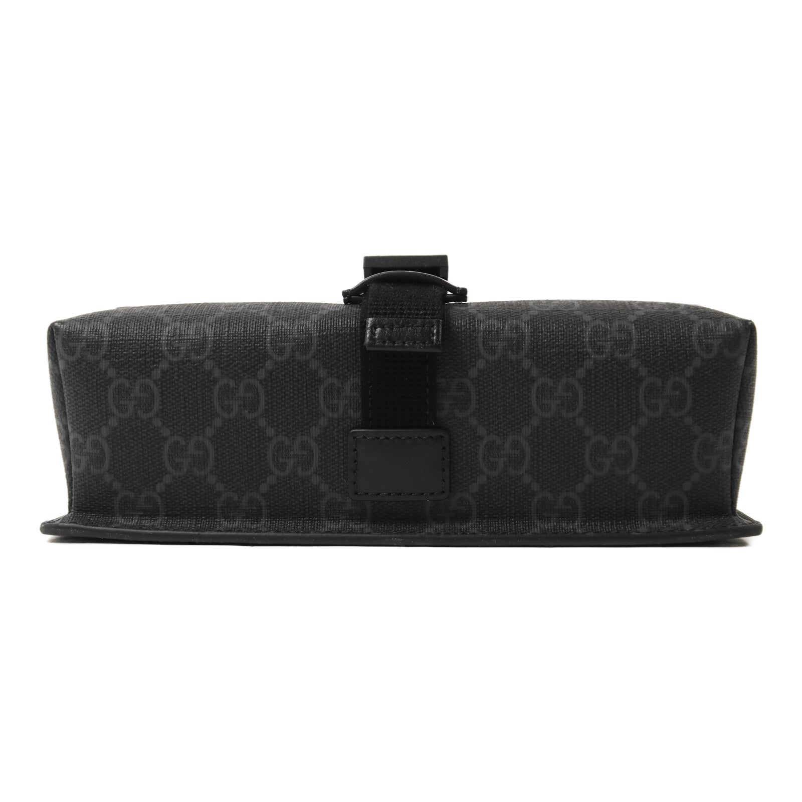 GUCCI 塗層帆布GG Black Mini Bag銀扣肩背袋
