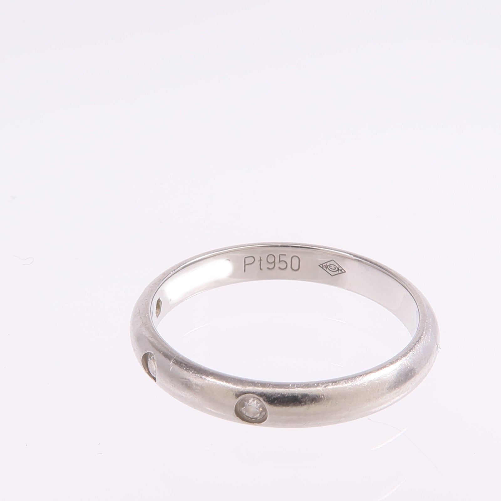 CARTIER PT950鉑金1895 Wedding Band鑽石戒指Cartier#47/US#4.25