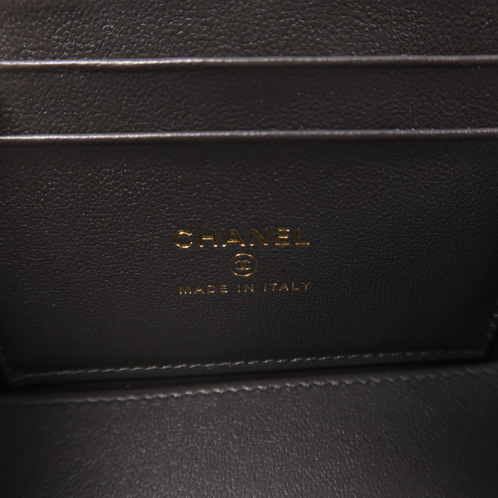 CHANEL 羊皮皮革Vanity Case金扣手挽肩背兩用袋