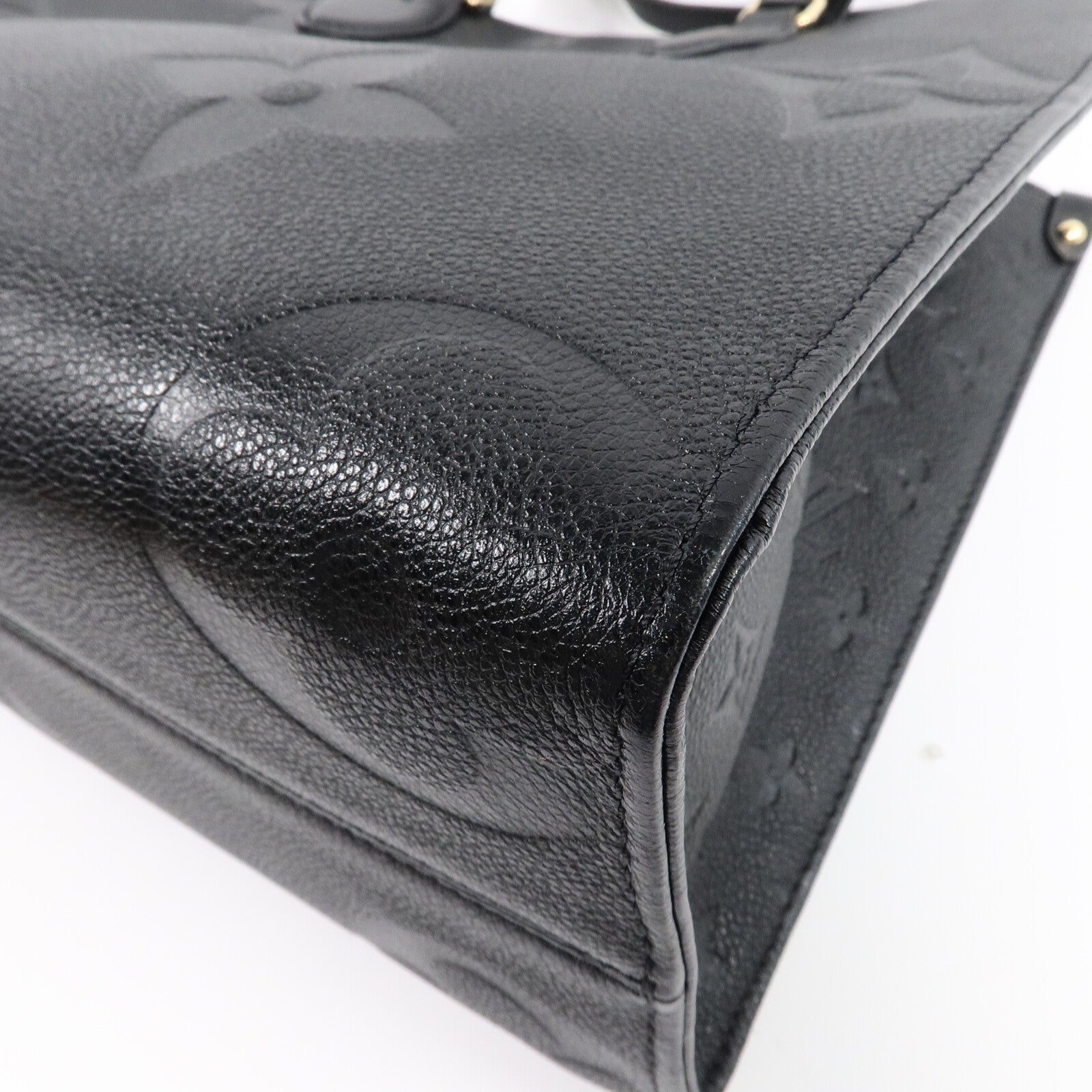 LOUIS VUITTON Monogram Empreinte On The Go MM金扣手挽肩背兩用袋