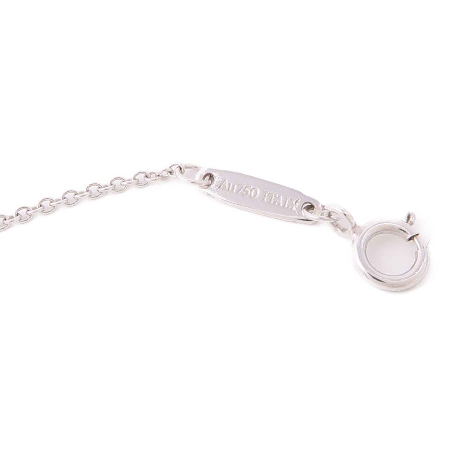TIFFANY＆CO 18K白金T Smile Necklace項鍊