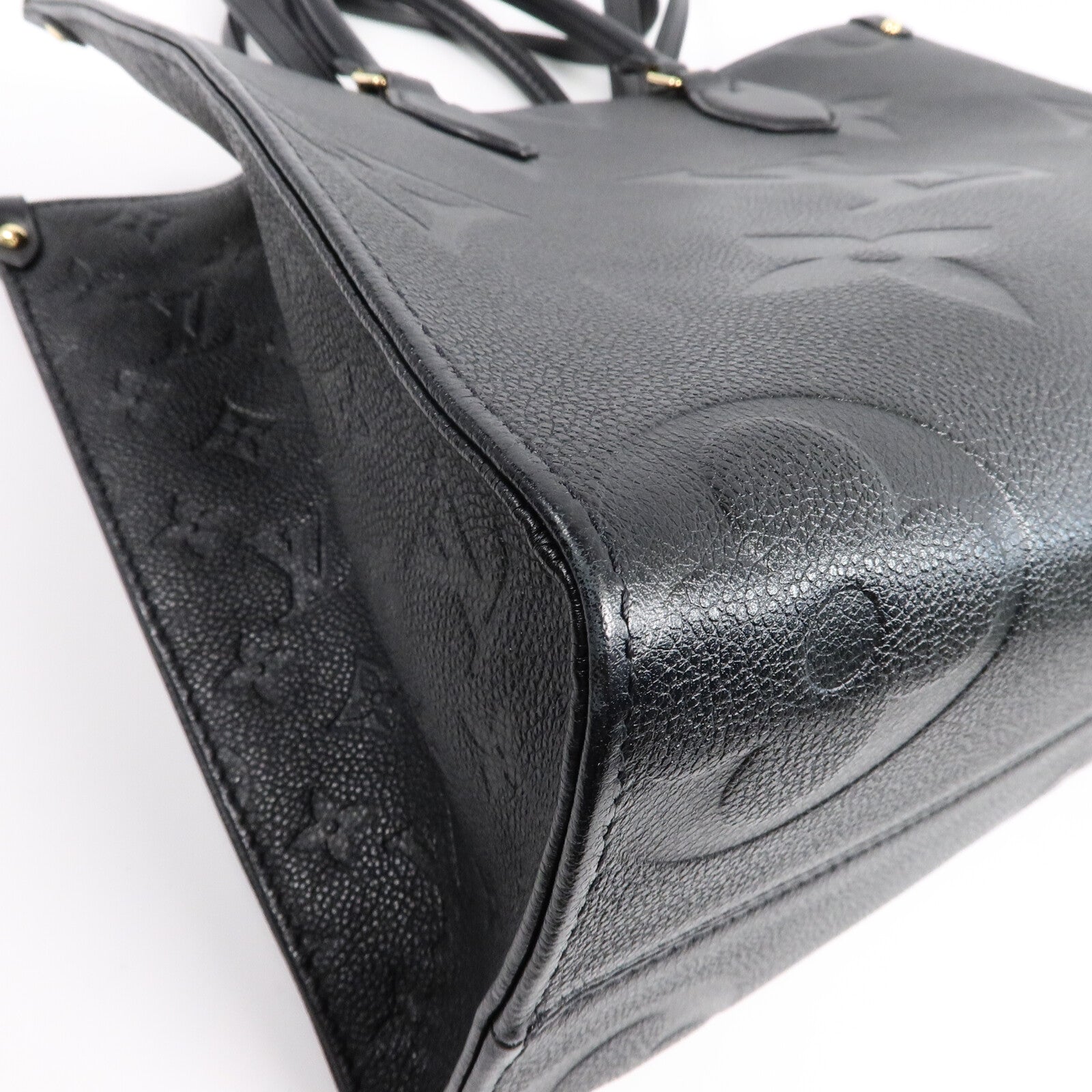 LOUIS VUITTON Monogram Empreinte On The Go MM金扣手挽肩背兩用袋
