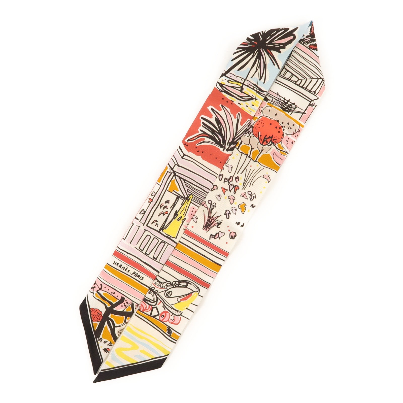 HERMES 絲質Twilly絲巾