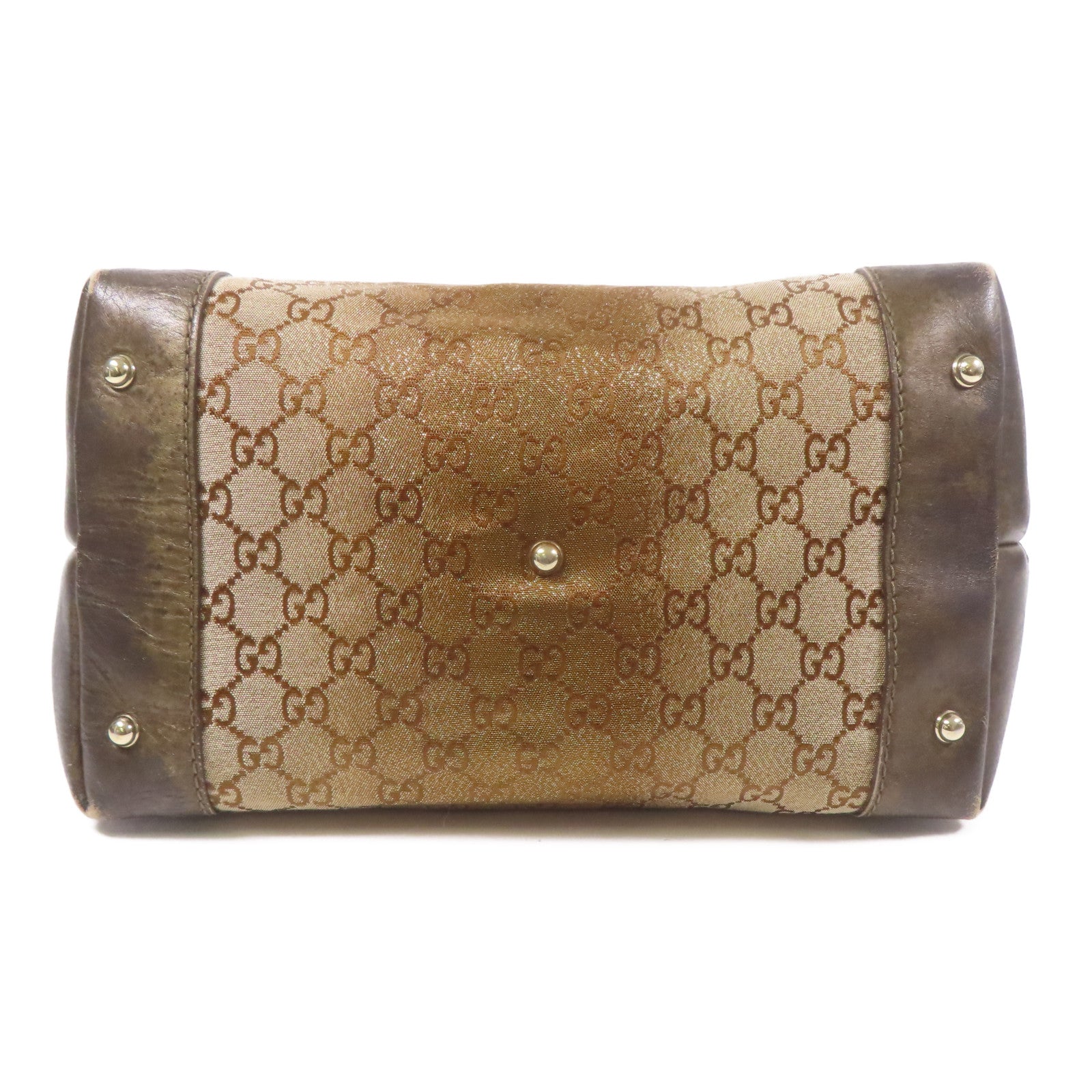 GUCCI GG Canvas Shoulder Bag金扣肩背袋
