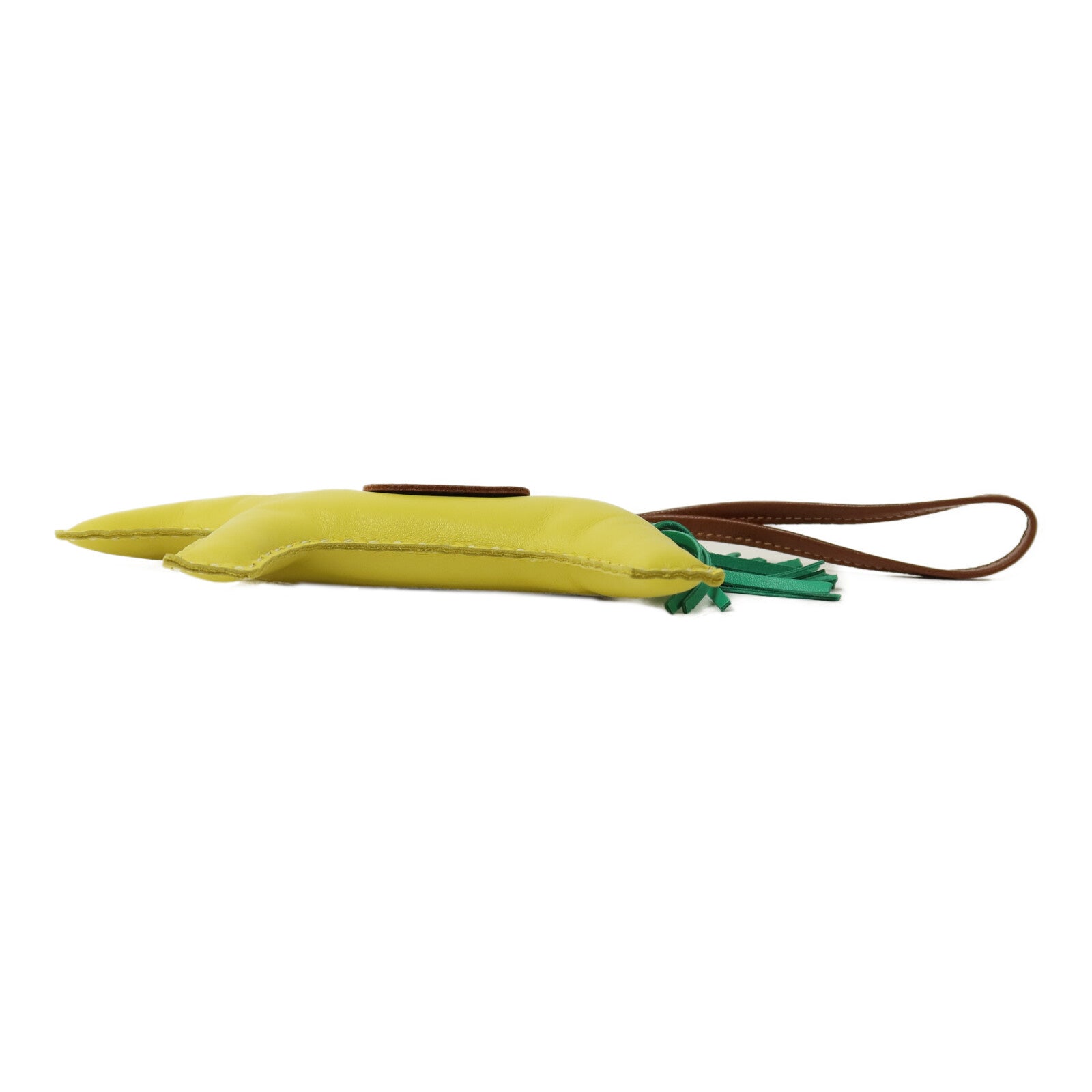 HERMES Milo皮革Rodeo GM掛飾Lime/Mint/Gold