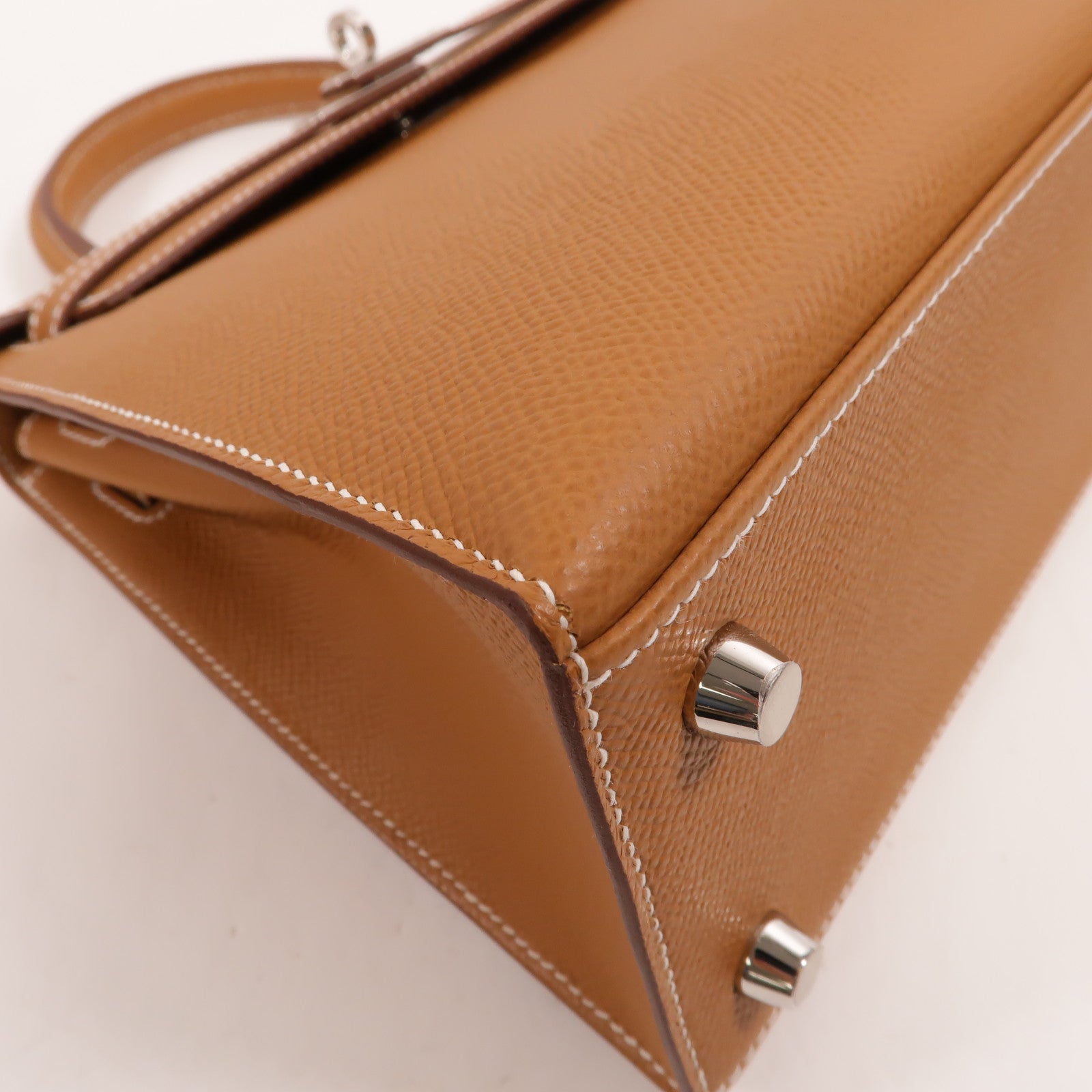 HERMES Epsom Sellier皮革Kelly 25手挽肩背兩用袋Gold
