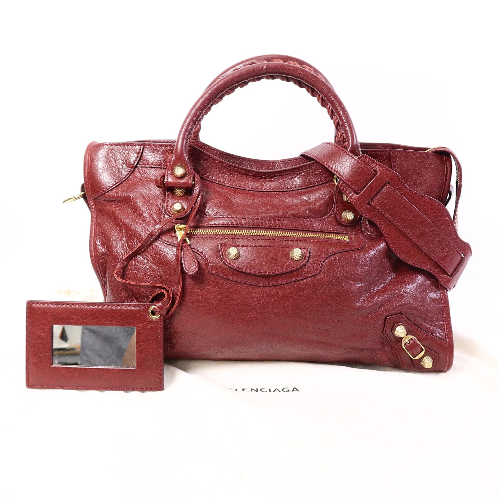 BALENCIAGA 牛皮皮革City手挽肩背兩用袋