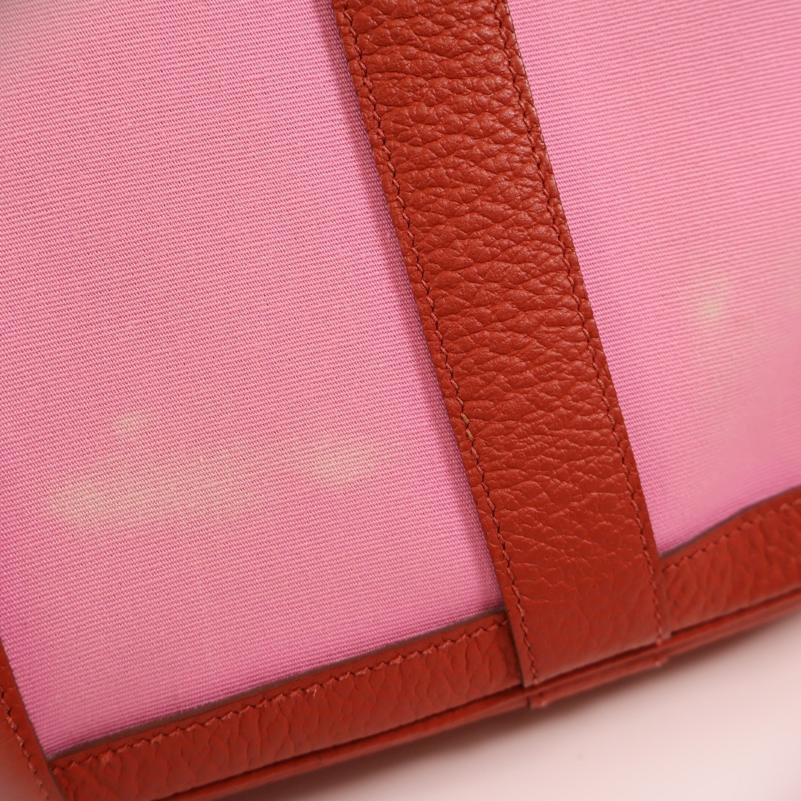 HERMES 帆布Garden File PM銀扣手挽肩背兩用袋