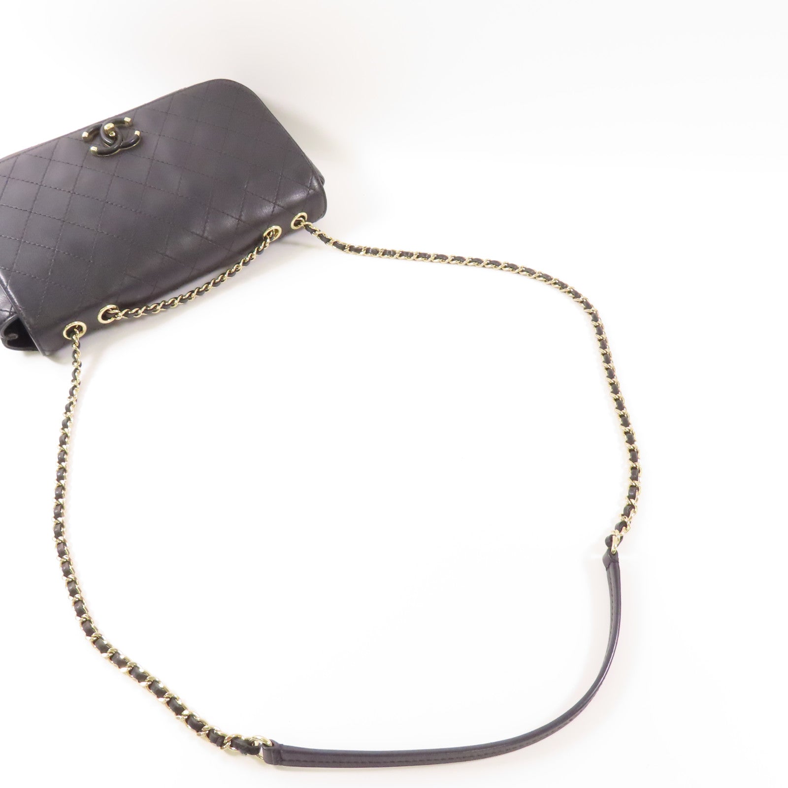 CHANEL【激減優惠】 牛皮皮革Chain Shoulder Bag金扣鏈帶肩背袋